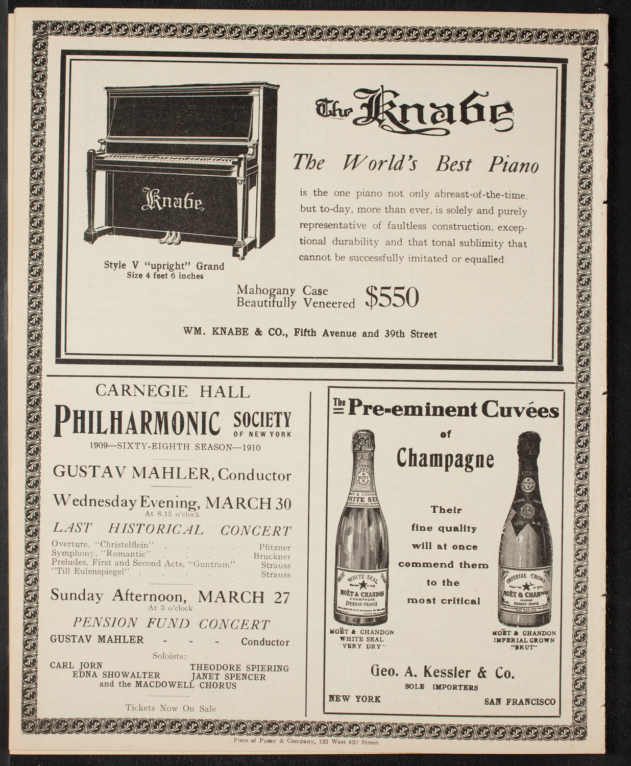 Oratorio Society of New York, March 25, 1910, program page 12