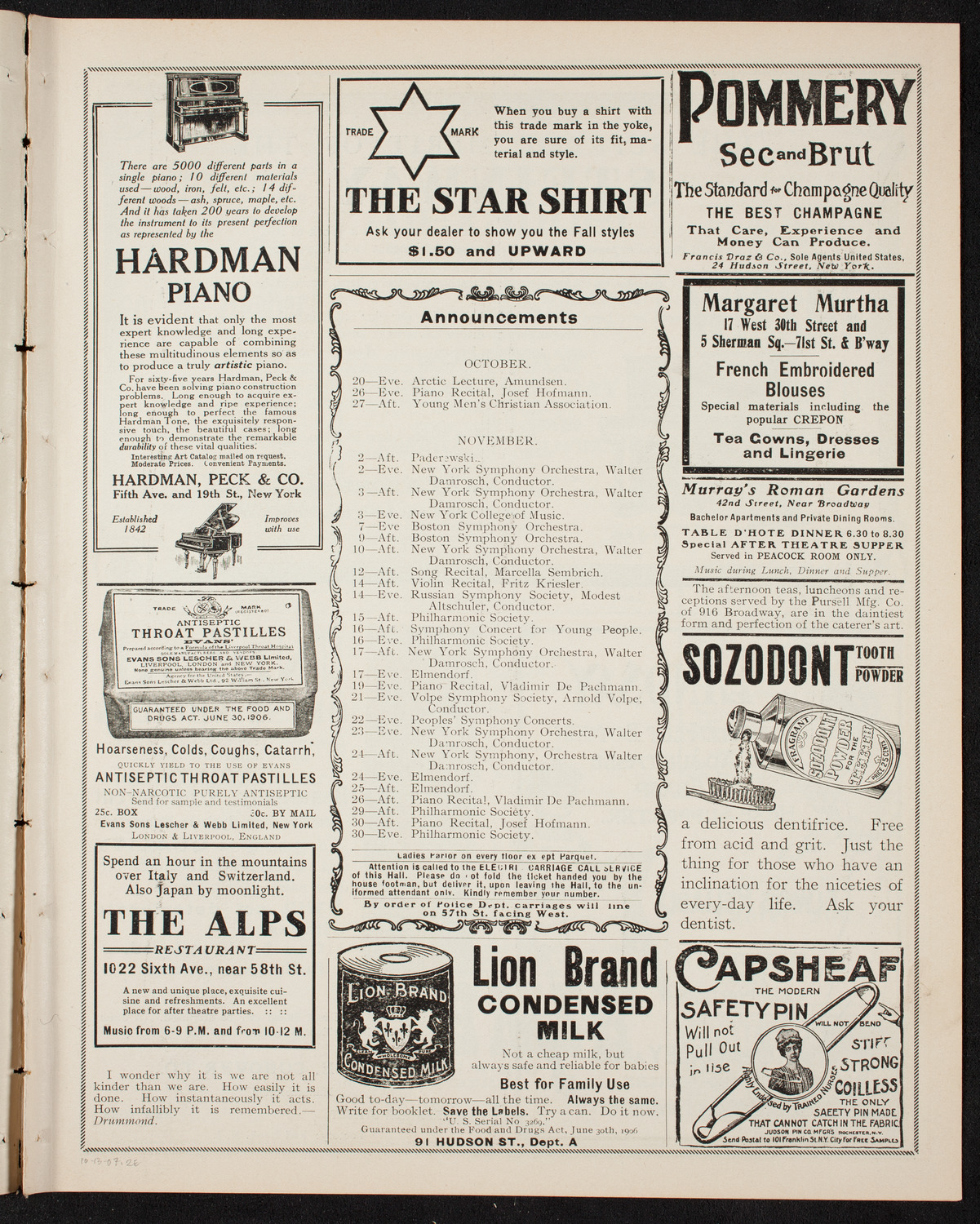 Knights of Columbus Discovery Day Celebration, October 13, 1907, program page 3