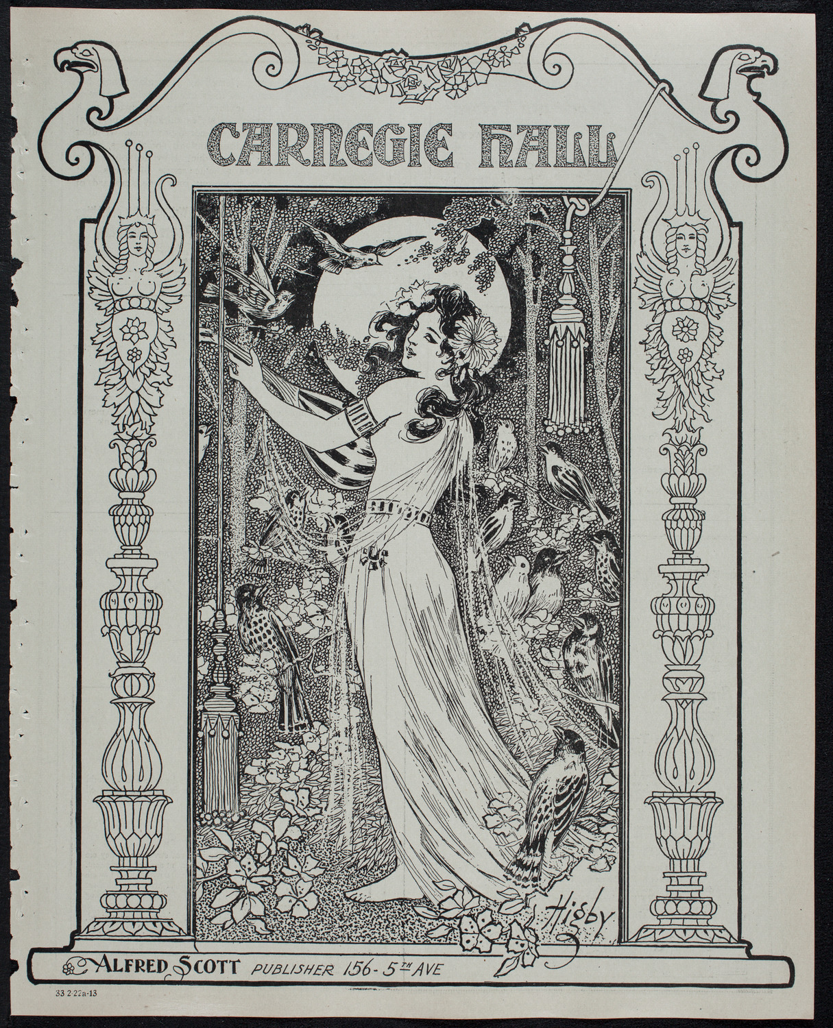 Boston Symphony Orchestra, February 22, 1913, program page 1