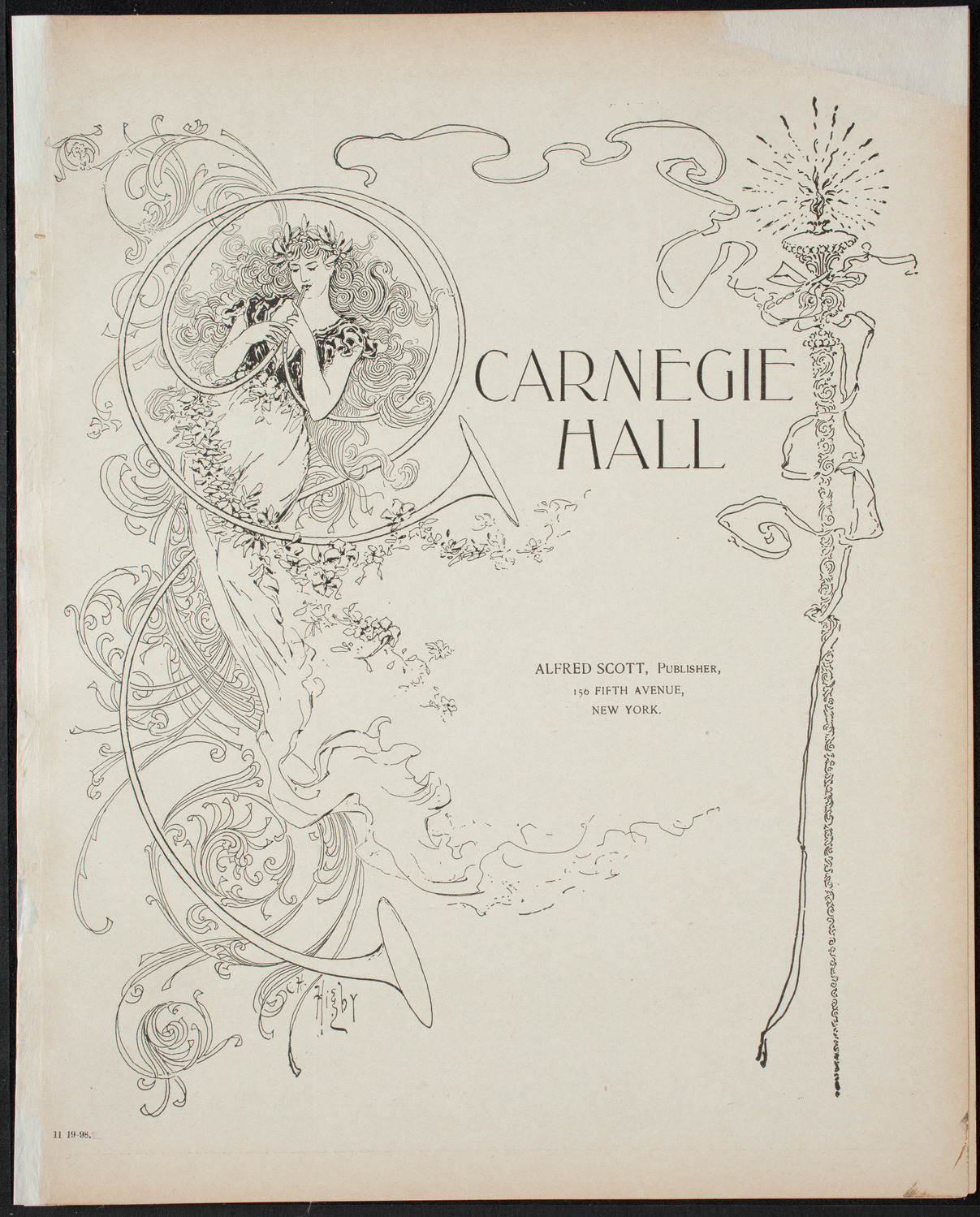 Paur Symphony Orchestra, November 19, 1898, program page 1