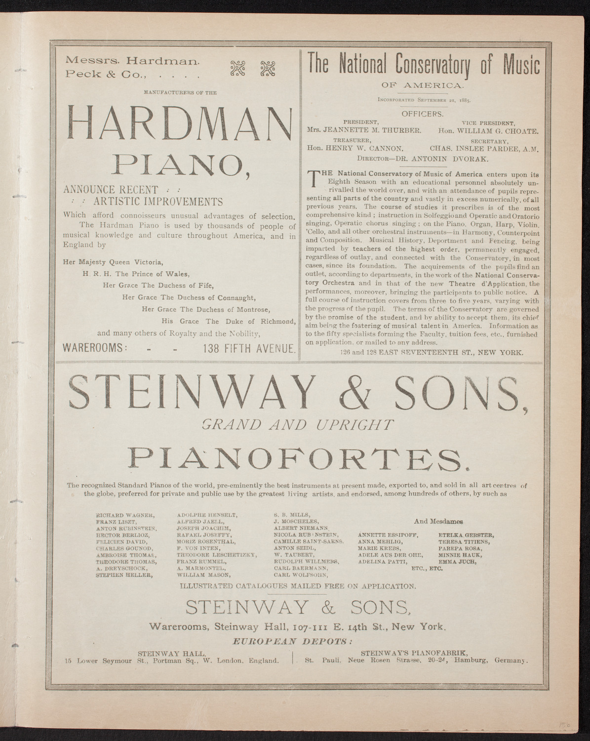 Nordica Operatic Concert Company, March 21, 1893, program page 5