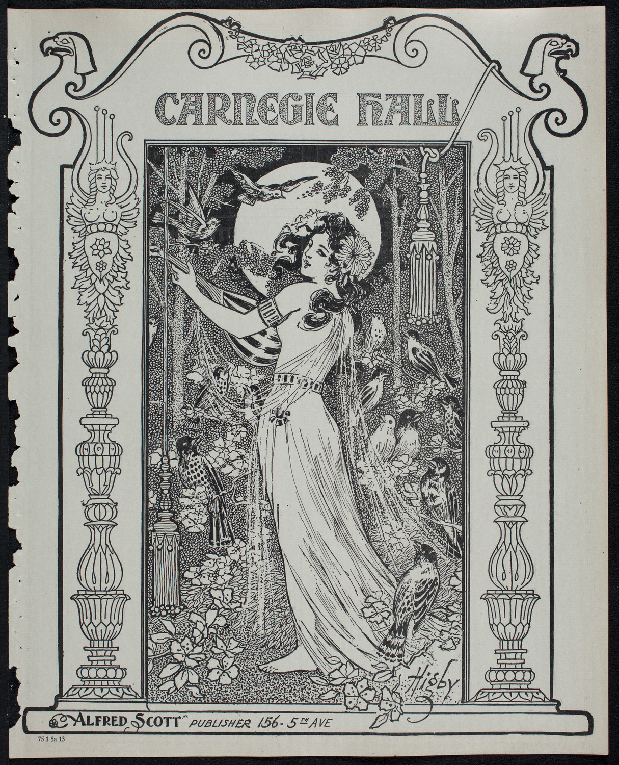 New York Philharmonic, January 5, 1913, program page 1