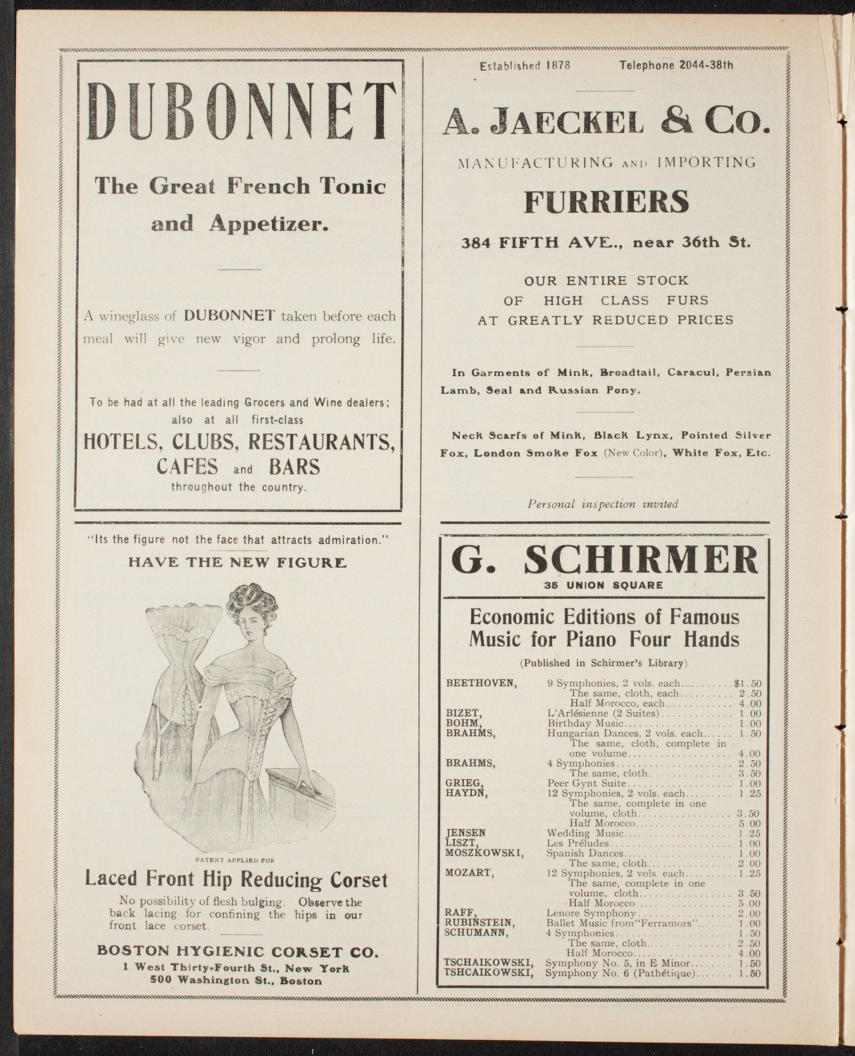 New York Banks' Glee Club, February 27, 1908, program page 8