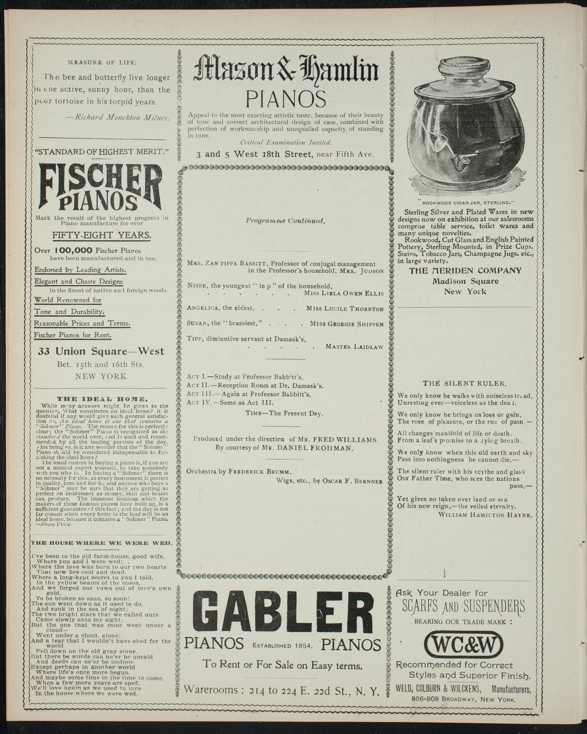 Amateur Comedy Club, December 18, 1897, program page 6