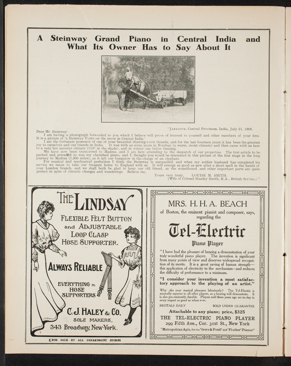 People's Choral Union with the Music School Settlement Orchestra, January 3, 1909, program page 4