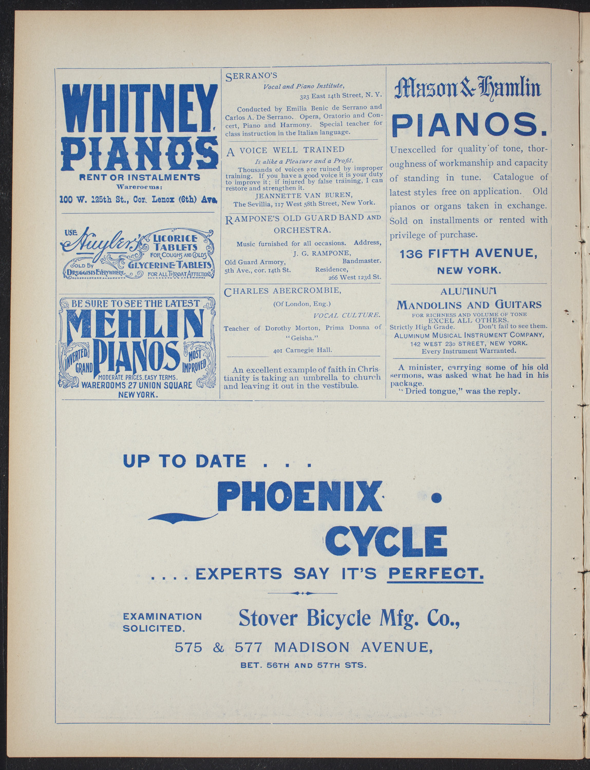 Columbia College Musical Society, February 16, 1897, program page 2