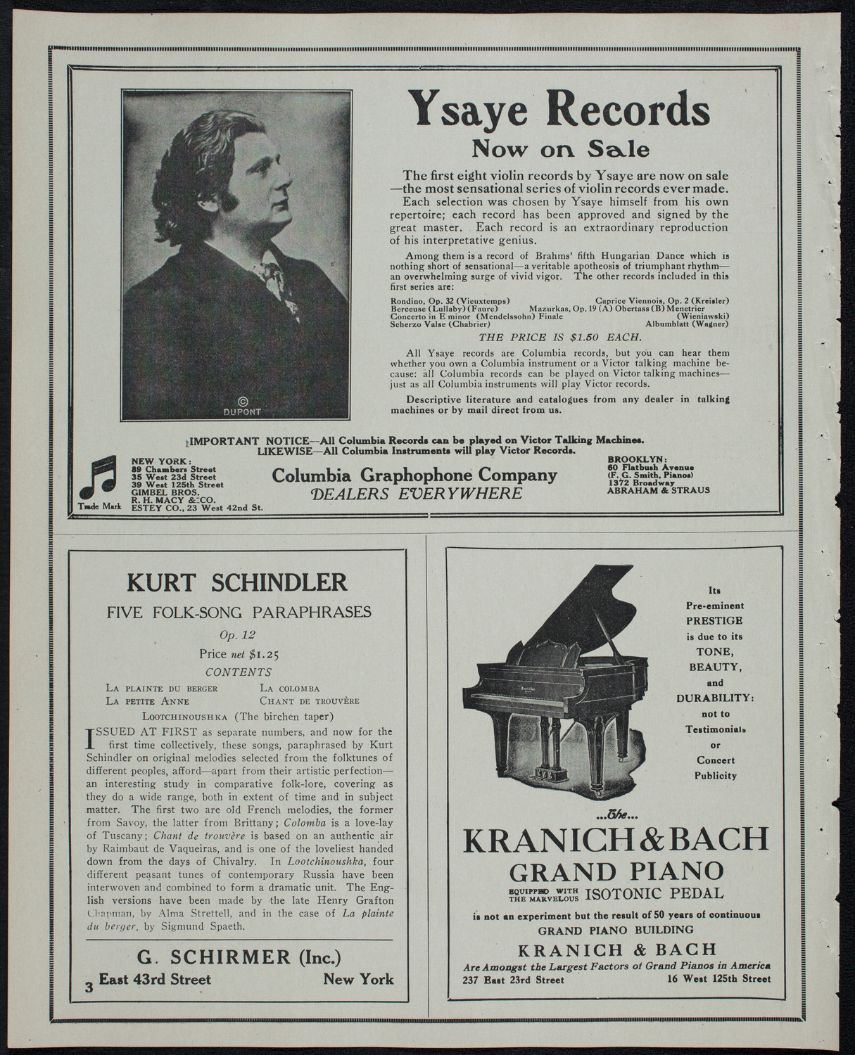 New York Philharmonic, March 27, 1913, program page 6