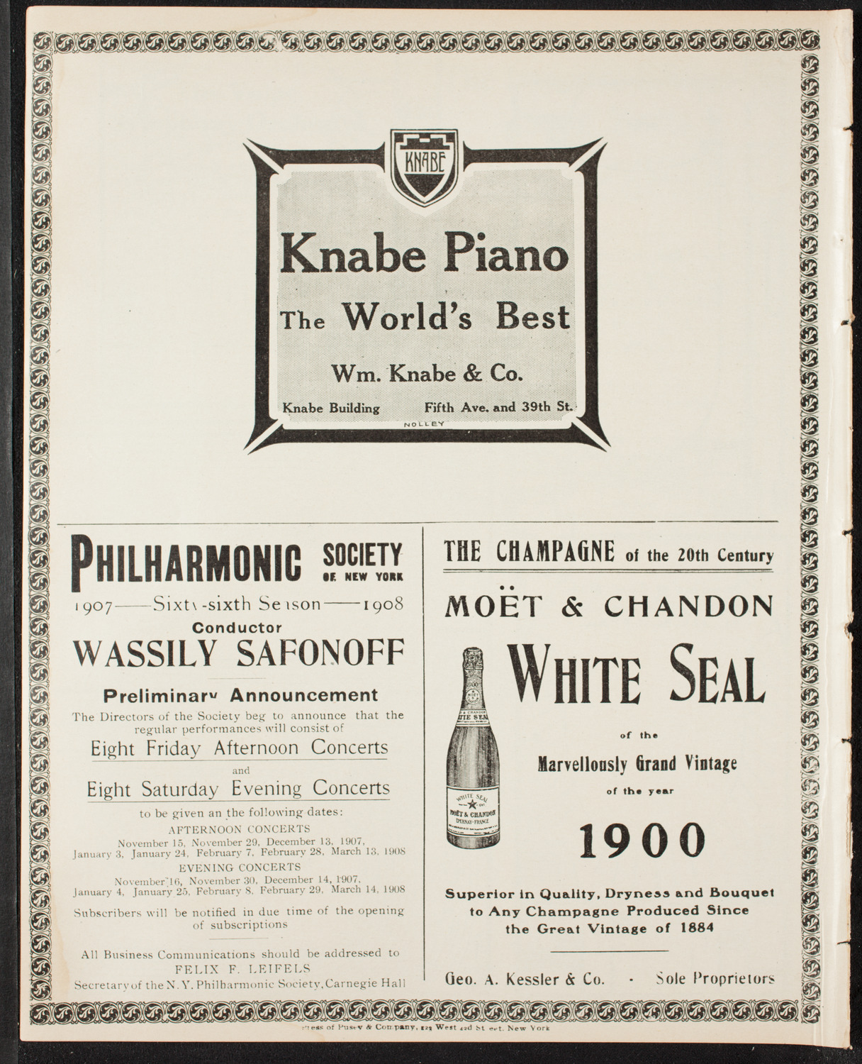 Musurgia, April 23, 1907, program page 12