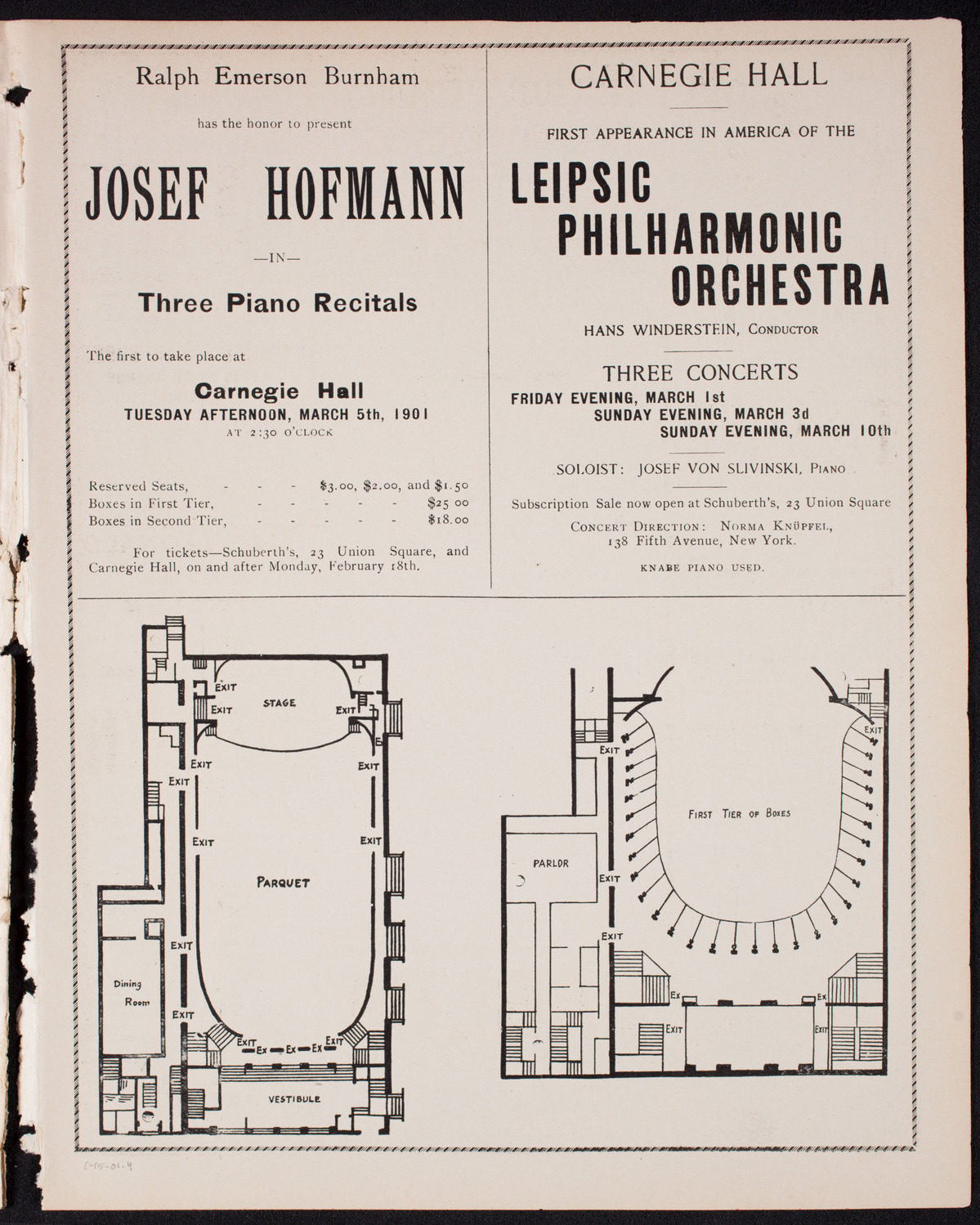 Enrico Toselli, Piano, January 15, 1901, program page 7