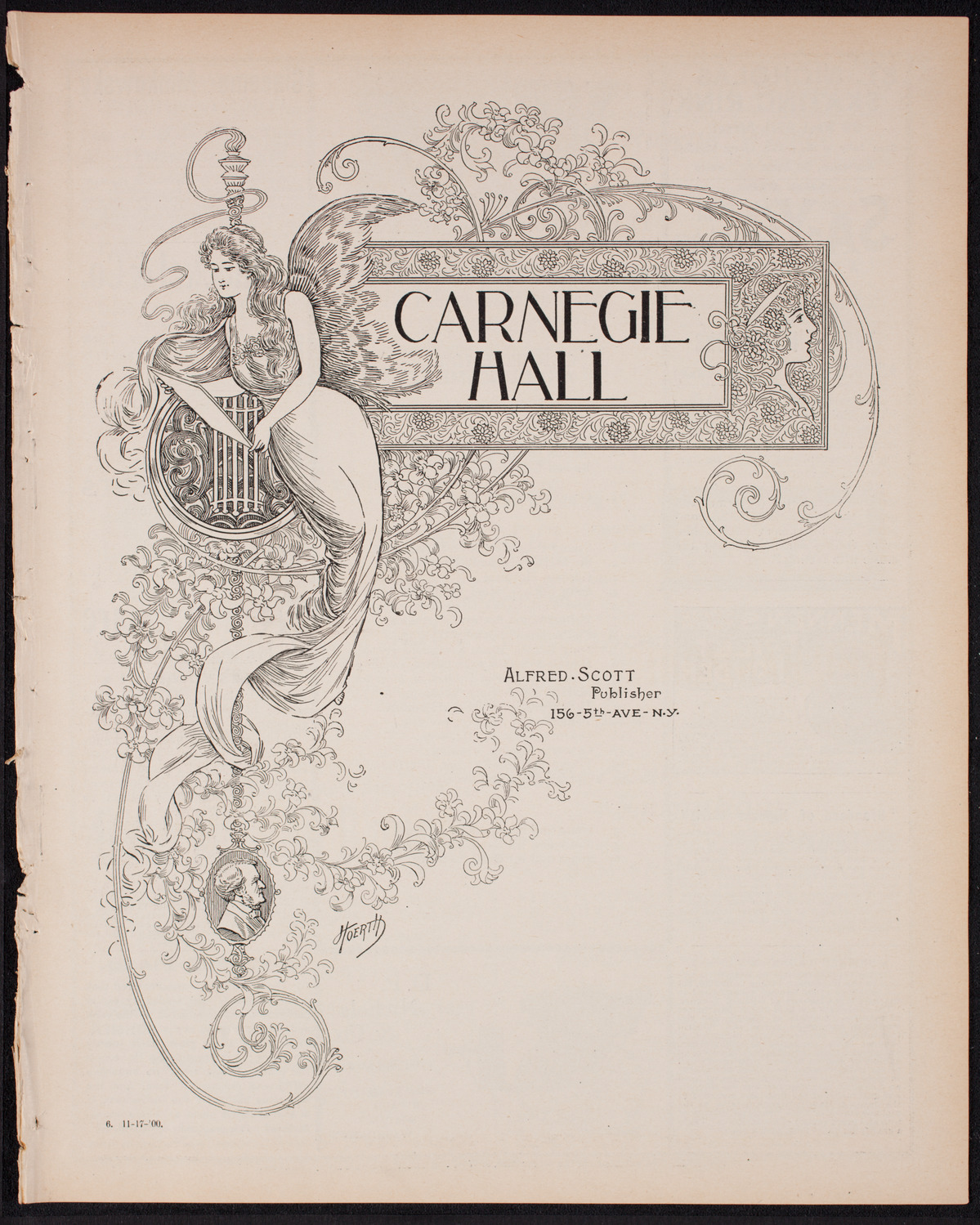 New York Philharmonic, November 17, 1900, program page 1