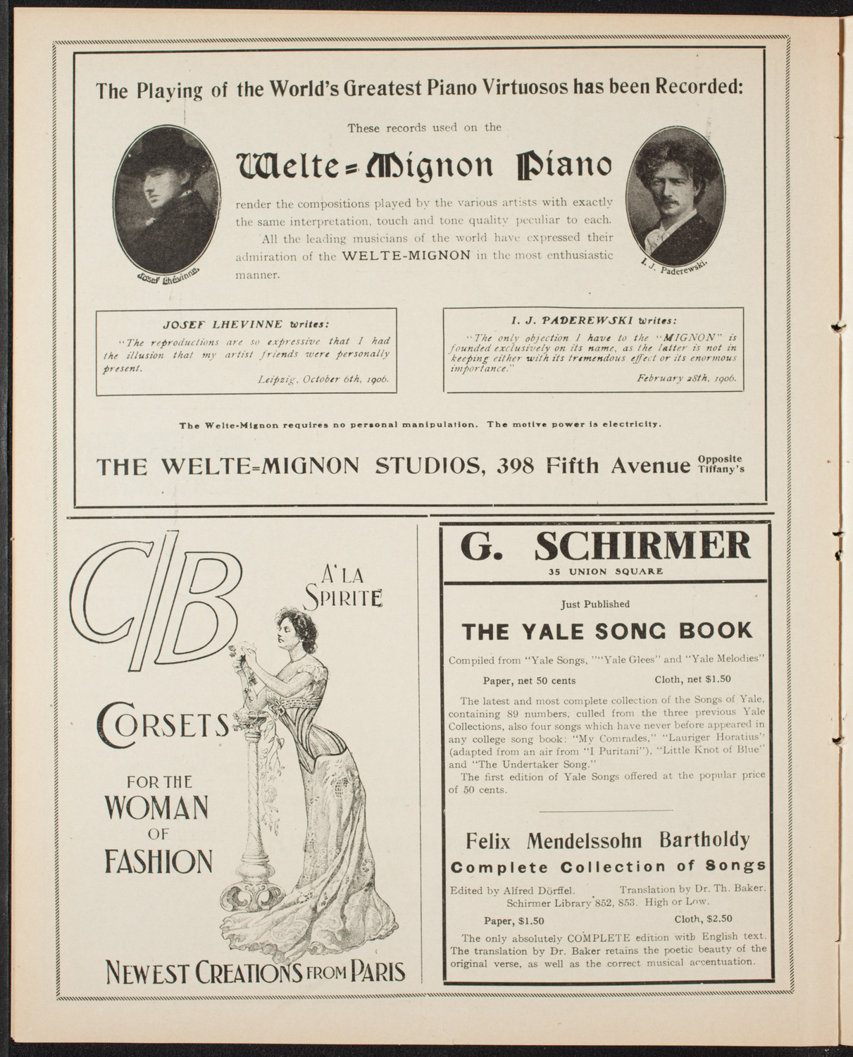 New York Banks' Glee Club, February 14, 1907, program page 8