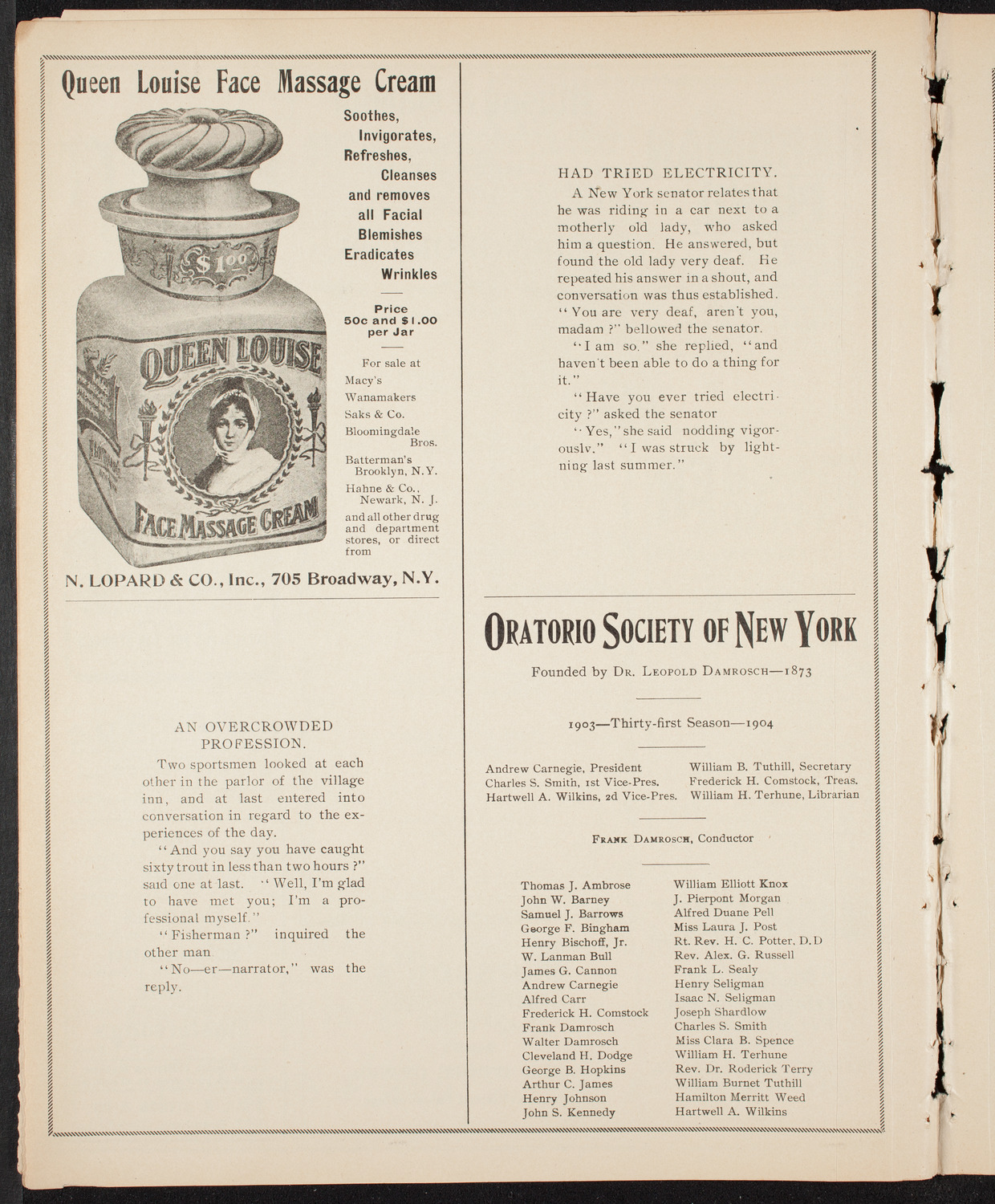 Meeting: Metropolitan Street Railway Association, October 1, 1904, program page 8