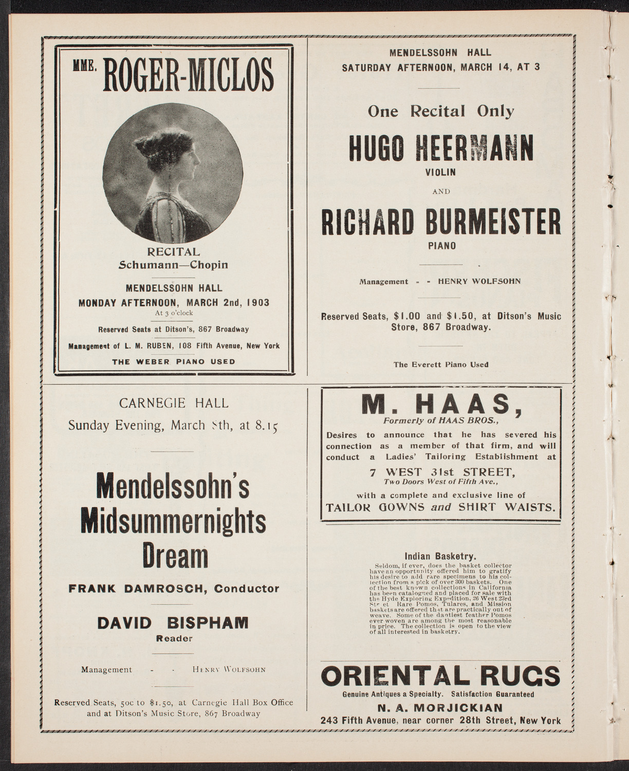 Grand Popular Concert, March 1, 1903, program page 8