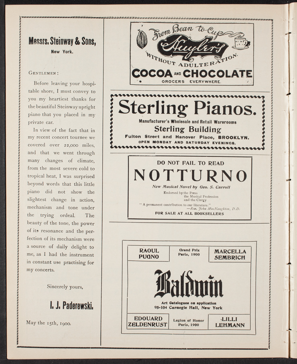 Graduation: New York Law School, June 11, 1903, program page 10