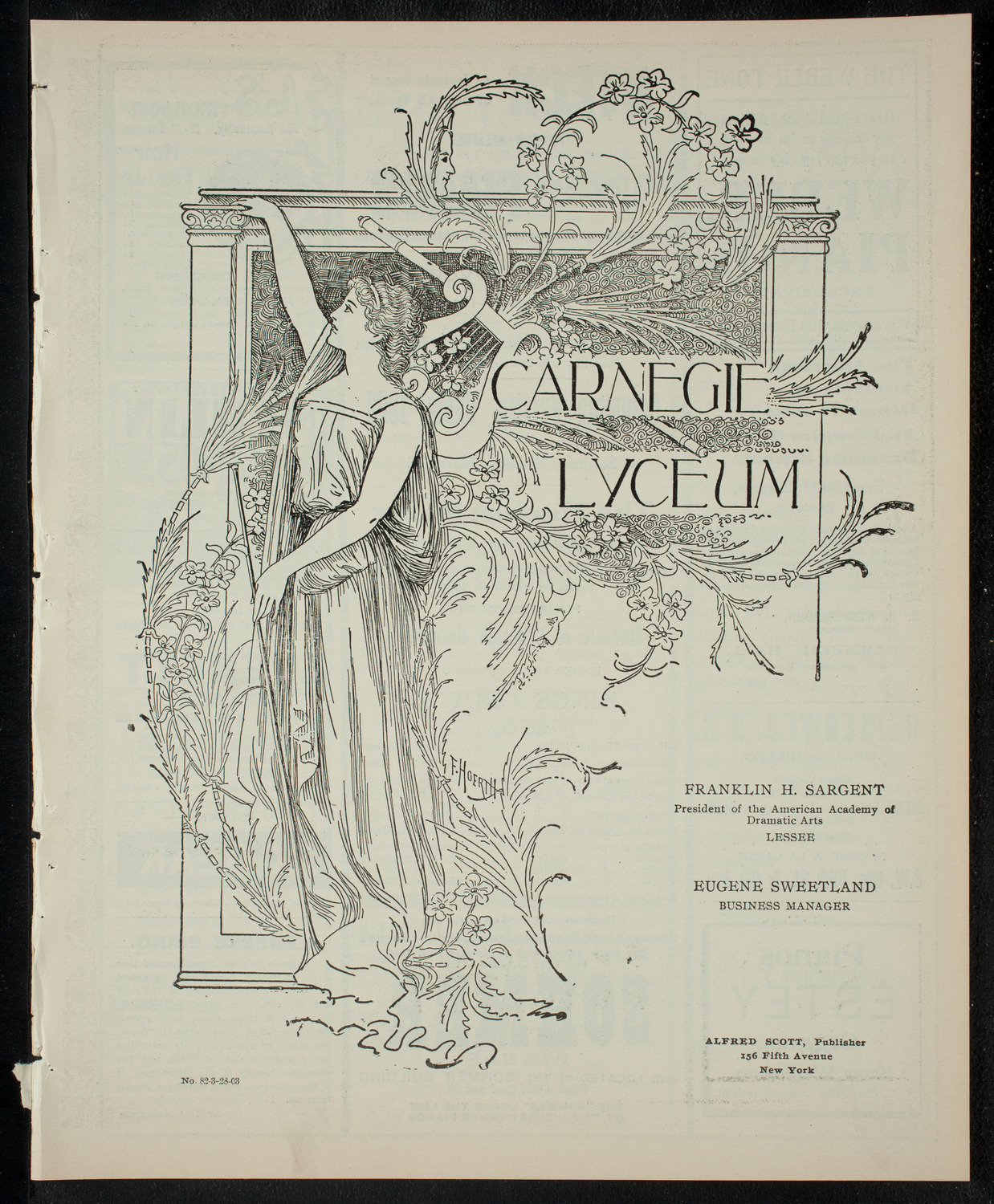 Columbia Varsity Show 1903, March 28, 1903, program page 1