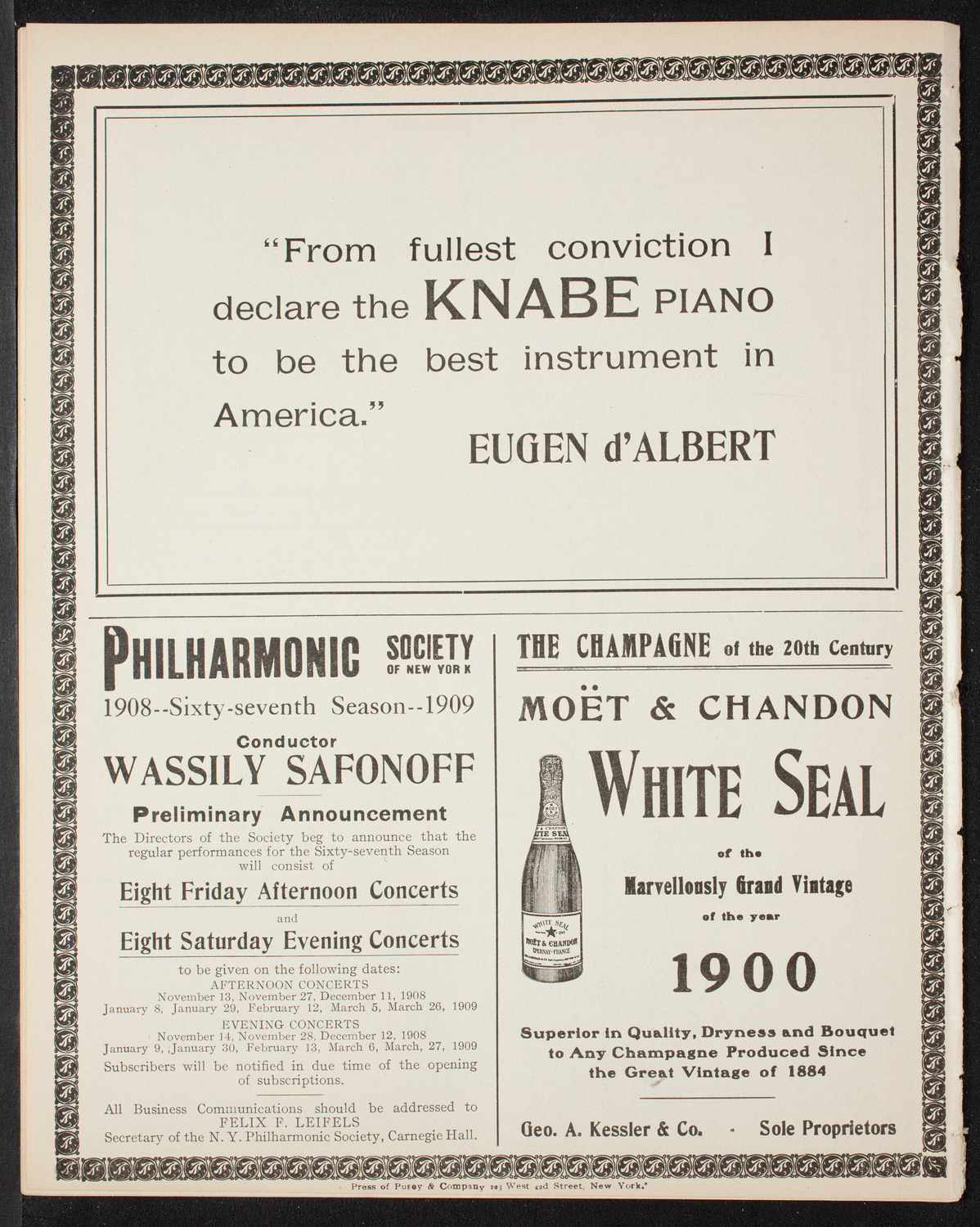 People's Symphony Concert, March 27, 1908, program page 12