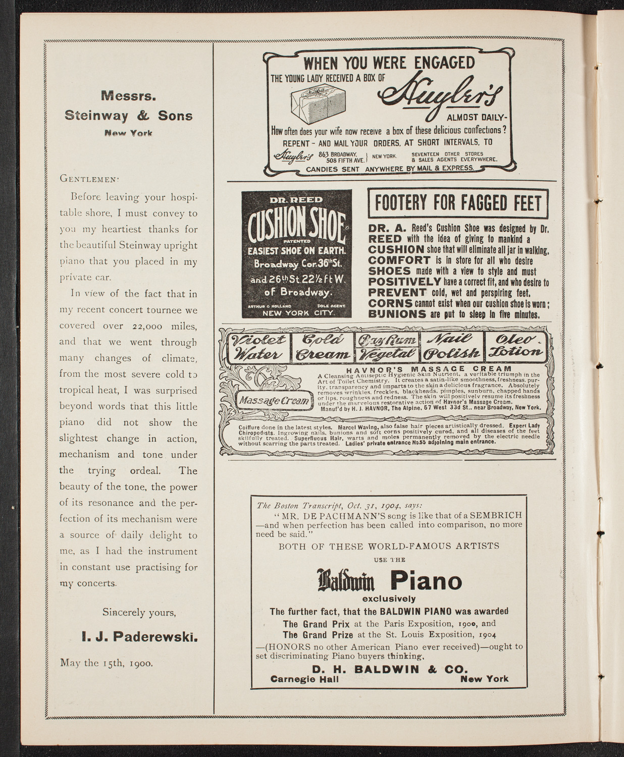 Musical Art Society of New York, March 9, 1905, program page 4