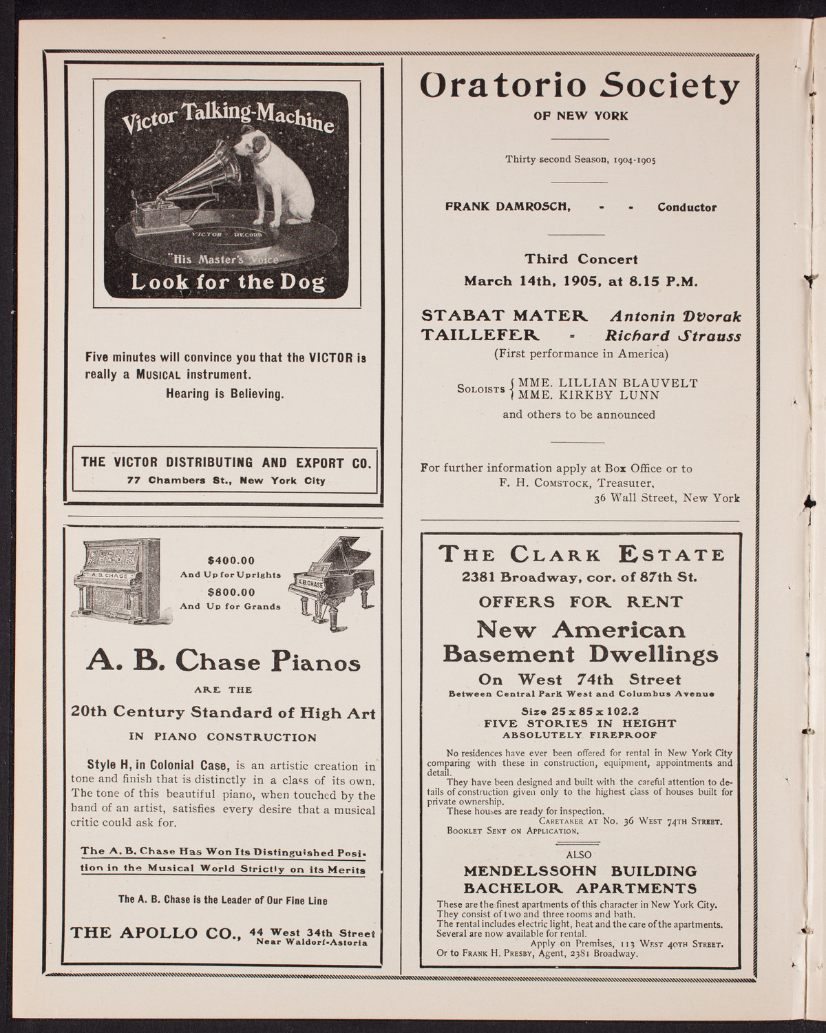 Russian Symphony Society of New York, January 21, 1905, program page 2