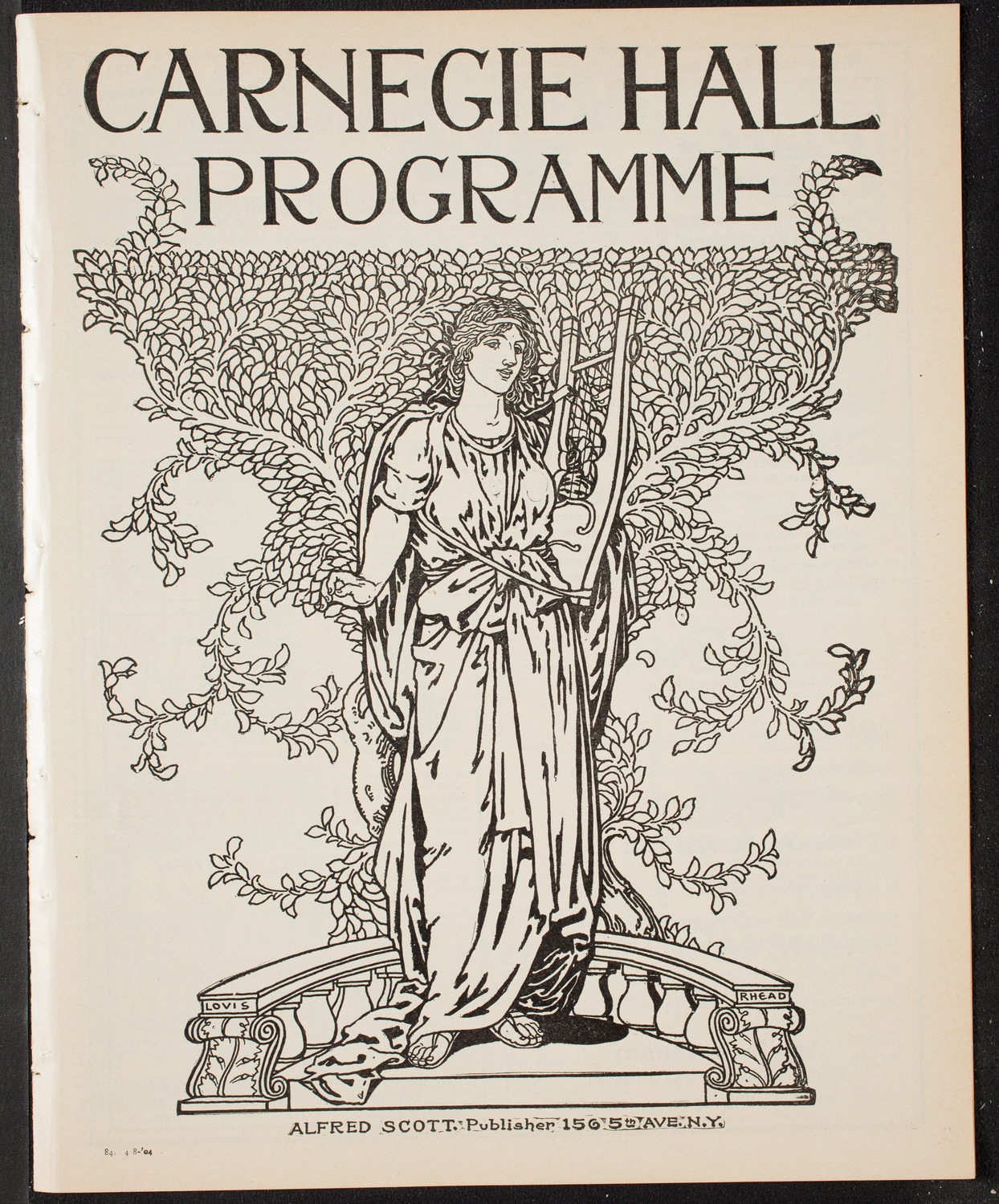 New York Banks' Glee Club, April 8, 1904, program page 1