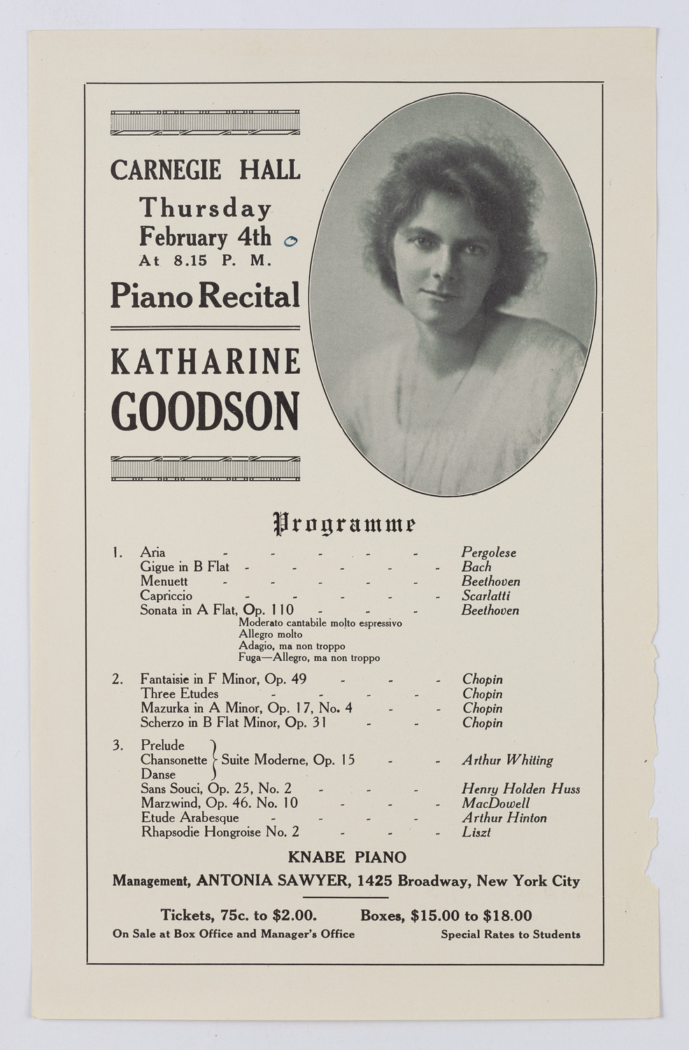 Katharine Goodson, February 4, 1915