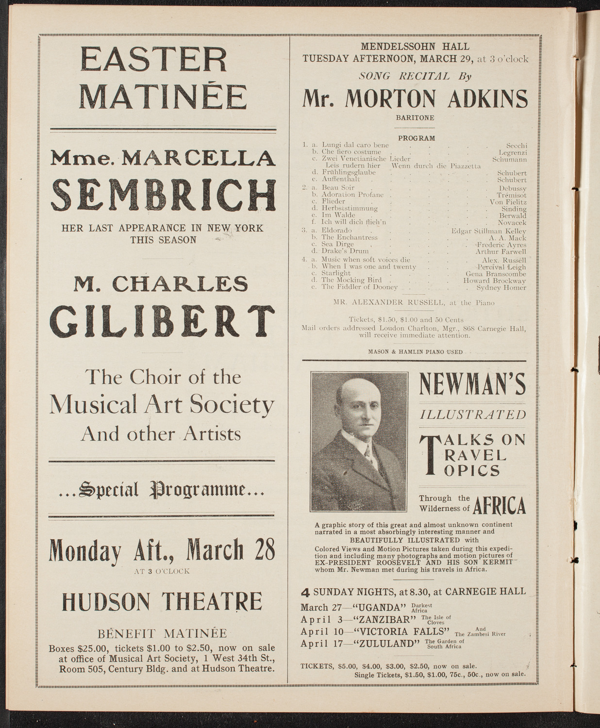 Boston Symphony Orchestra, March 26, 1910, program page 10