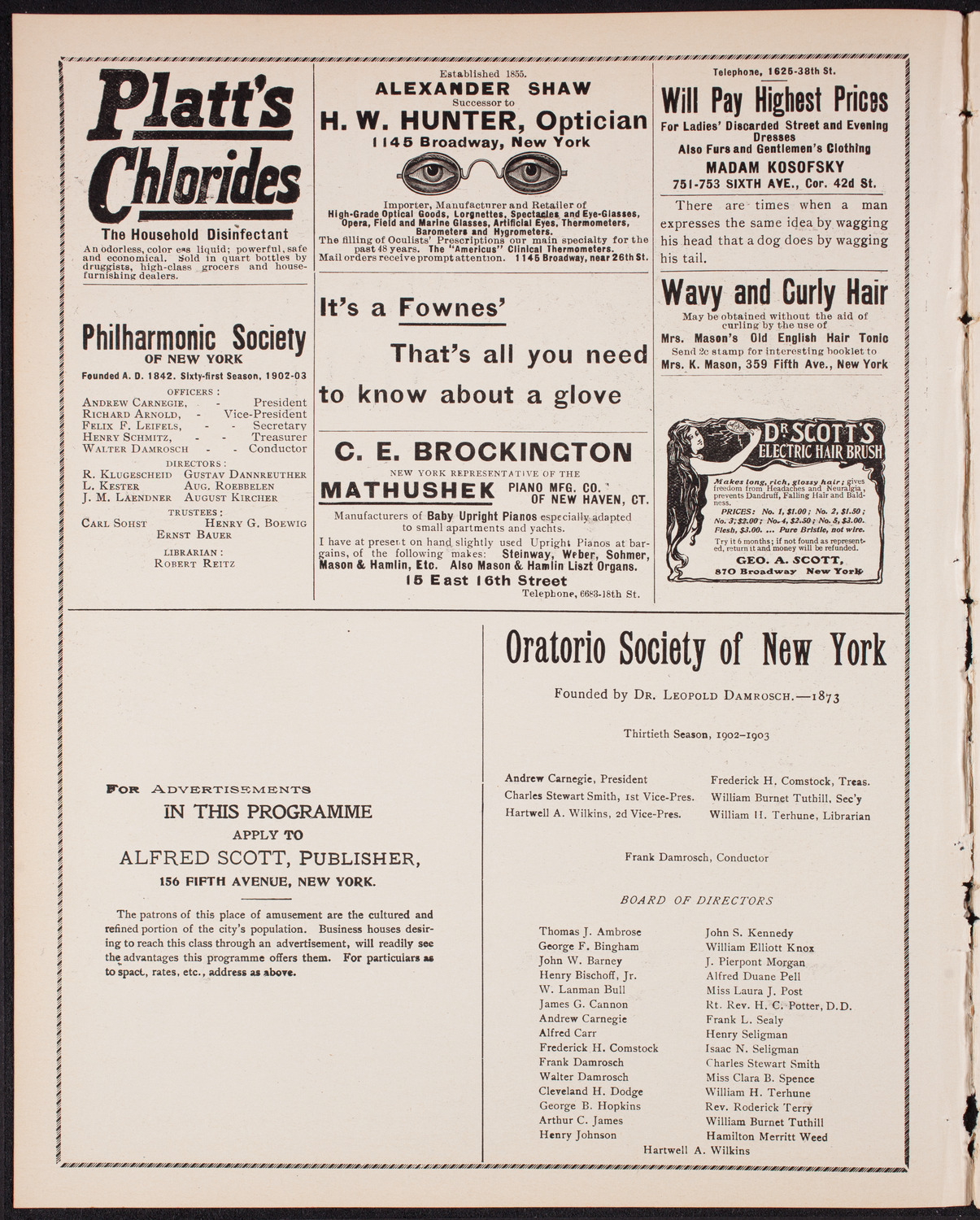 Raoul Pugno, Piano, Elsa Ruegger, Cello, and David Bispham, Baritone, December 21, 1902, program page 2