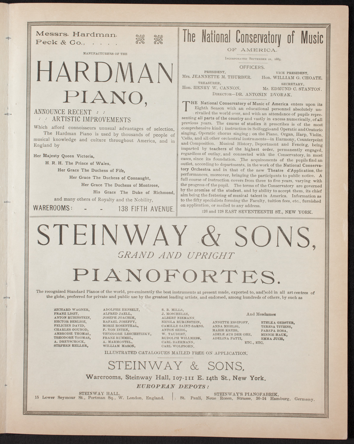 General Society of Mechanics and Tradesmen Program, February 23, 1893, program page 5