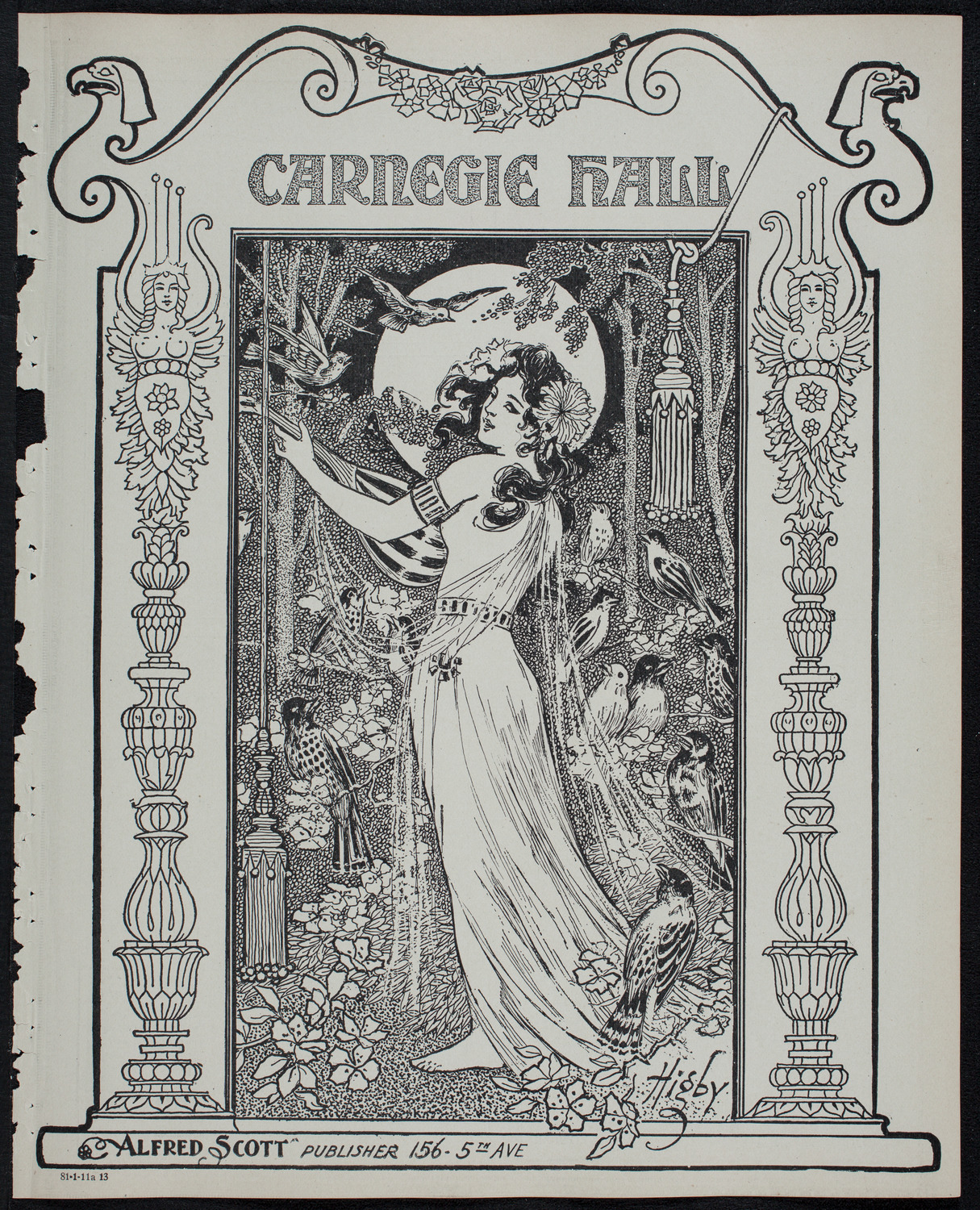 Boston Symphony Orchestra, January 11, 1913, program page 1