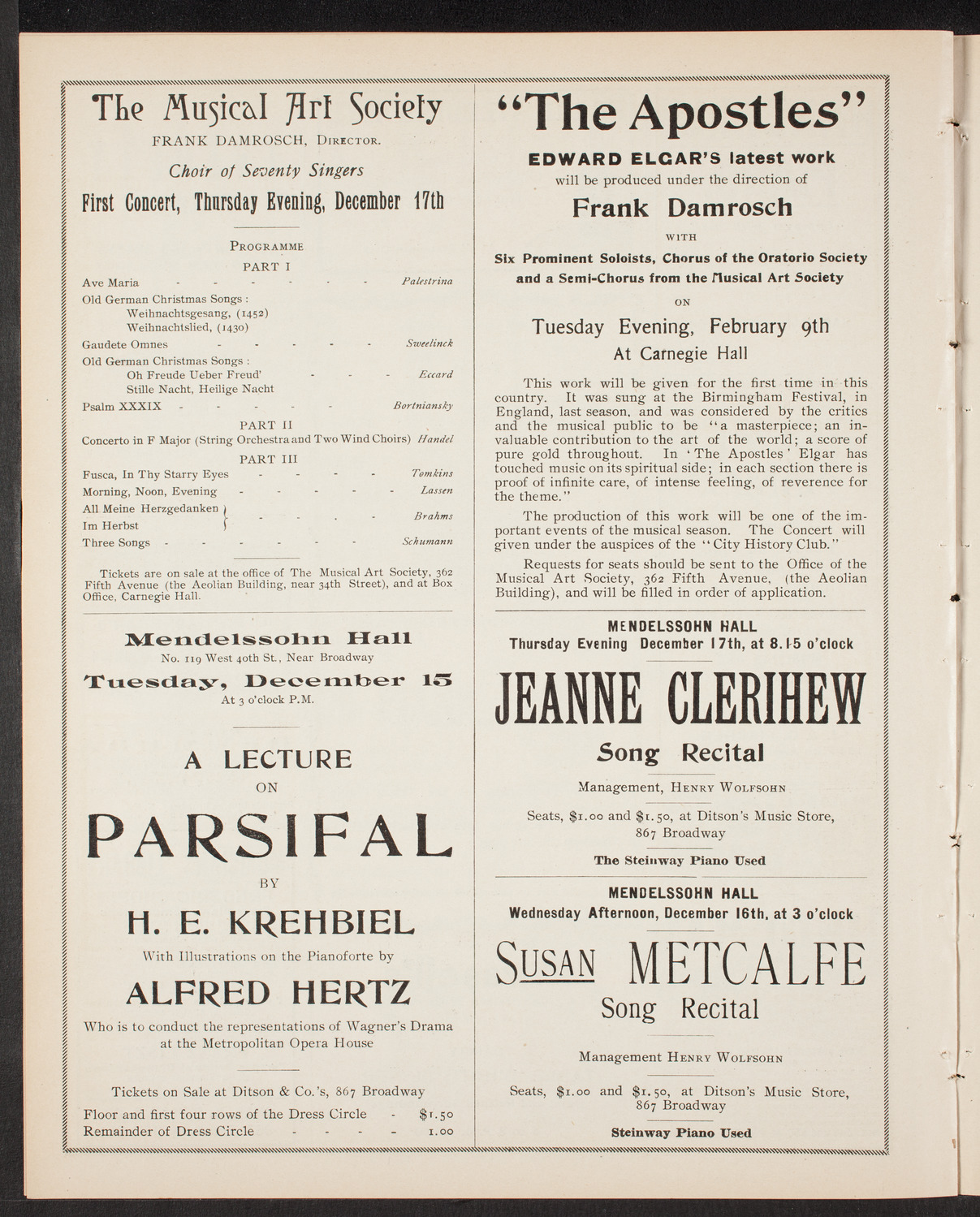 New York Philharmonic, December 5, 1903, program page 8