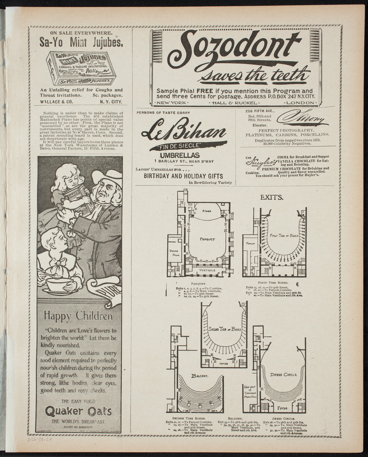 Symphony Concert for Young People, November 26, 1898, program page 3