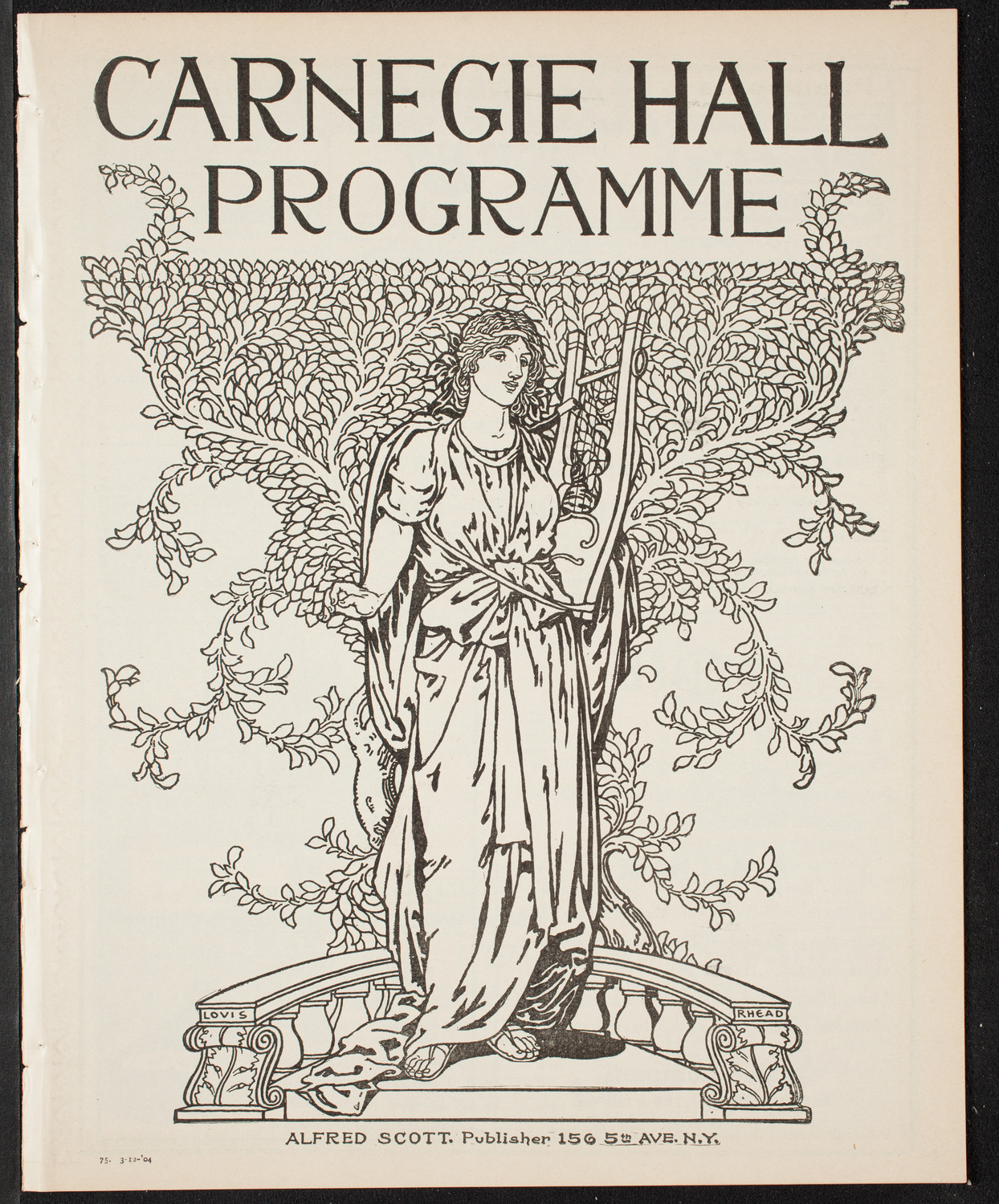 Lillian Nordica, Soprano, with the New York Symphony Orchestra, March 12, 1904, program page 1