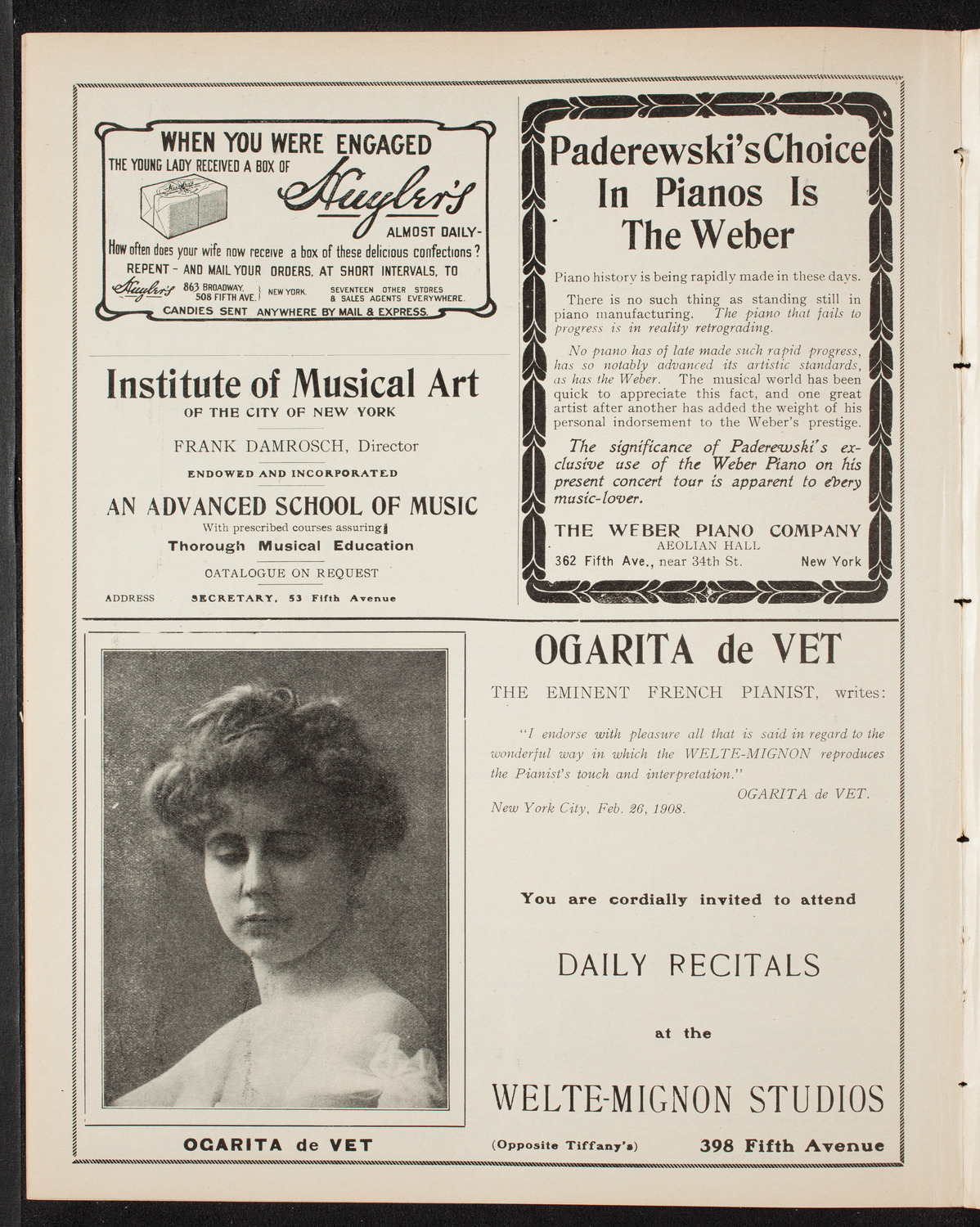 People's Choral Union, April 8, 1908, program page 6