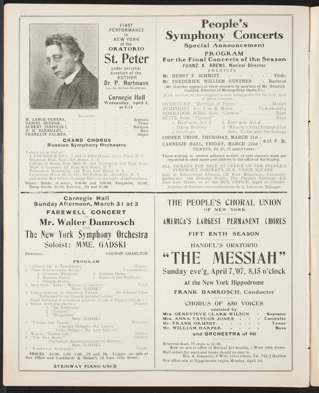 Boston Symphony Orchestra, March 21, 1907, program page 10