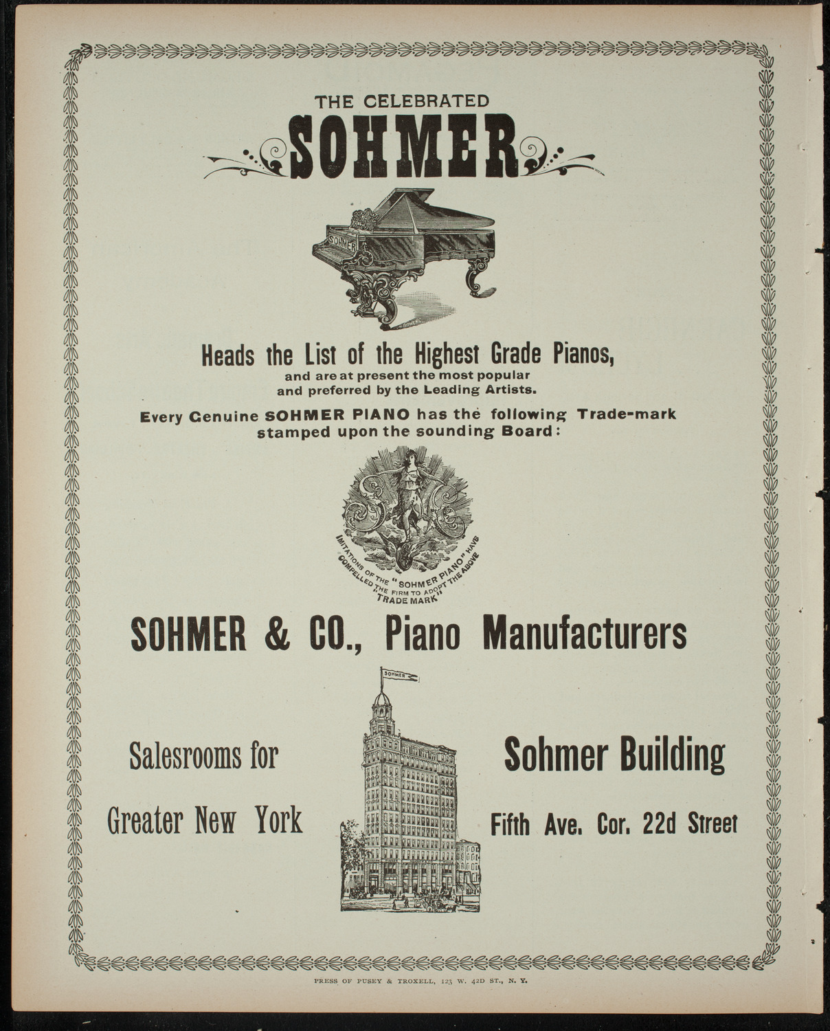 Virgil Piano School Student Recital, May 12, 1899, program page 8