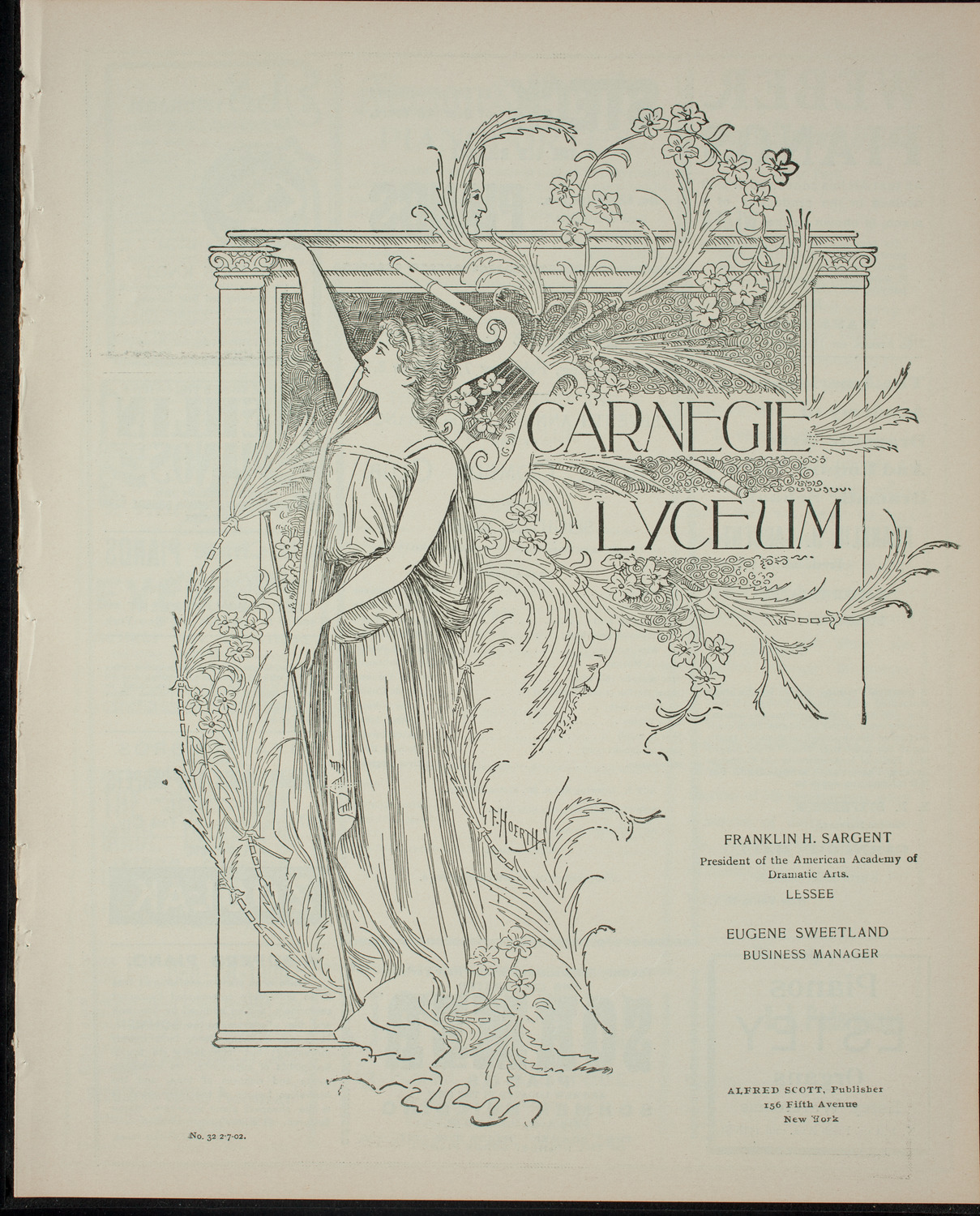 Eleventh Annual Performance of the Cutler Comedy Club, February 7, 1902, program page 1