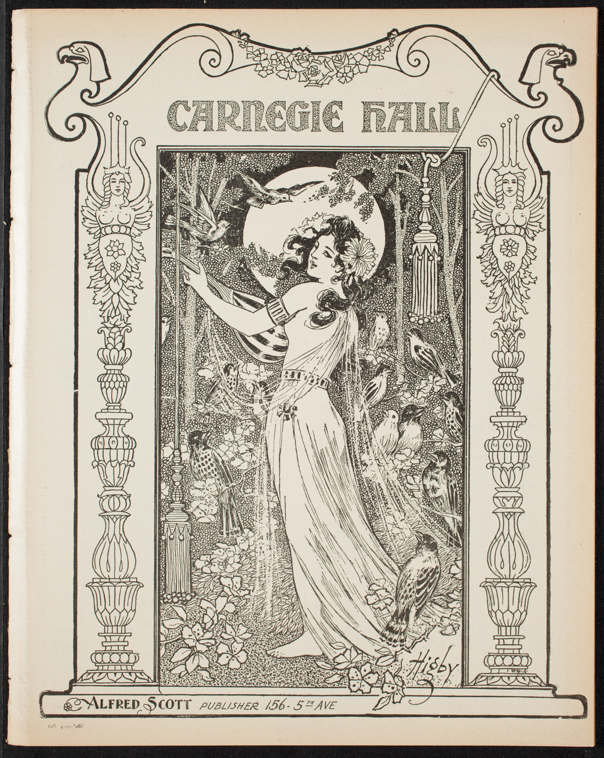 Young Men's Symphony Orchestra of New York, April 22, 1906, program page 1