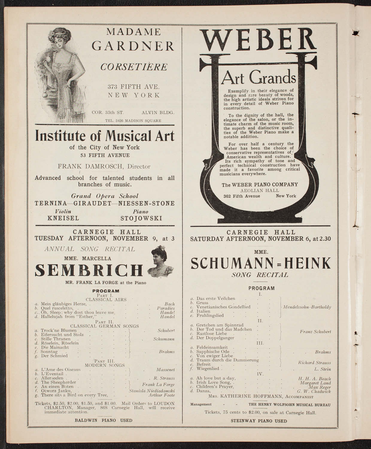 Lecture by R.G. Knowles, October 31, 1909, program page 6