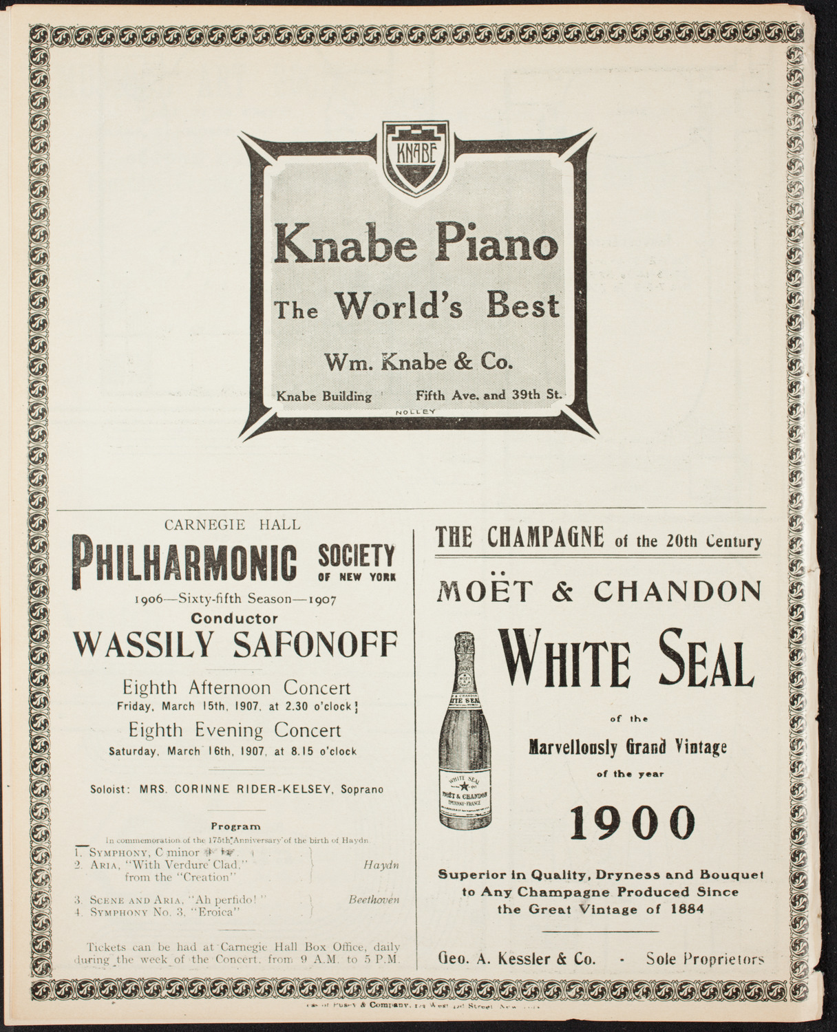Elmendorf Lecture: Norway, March 7, 1907, program page 12