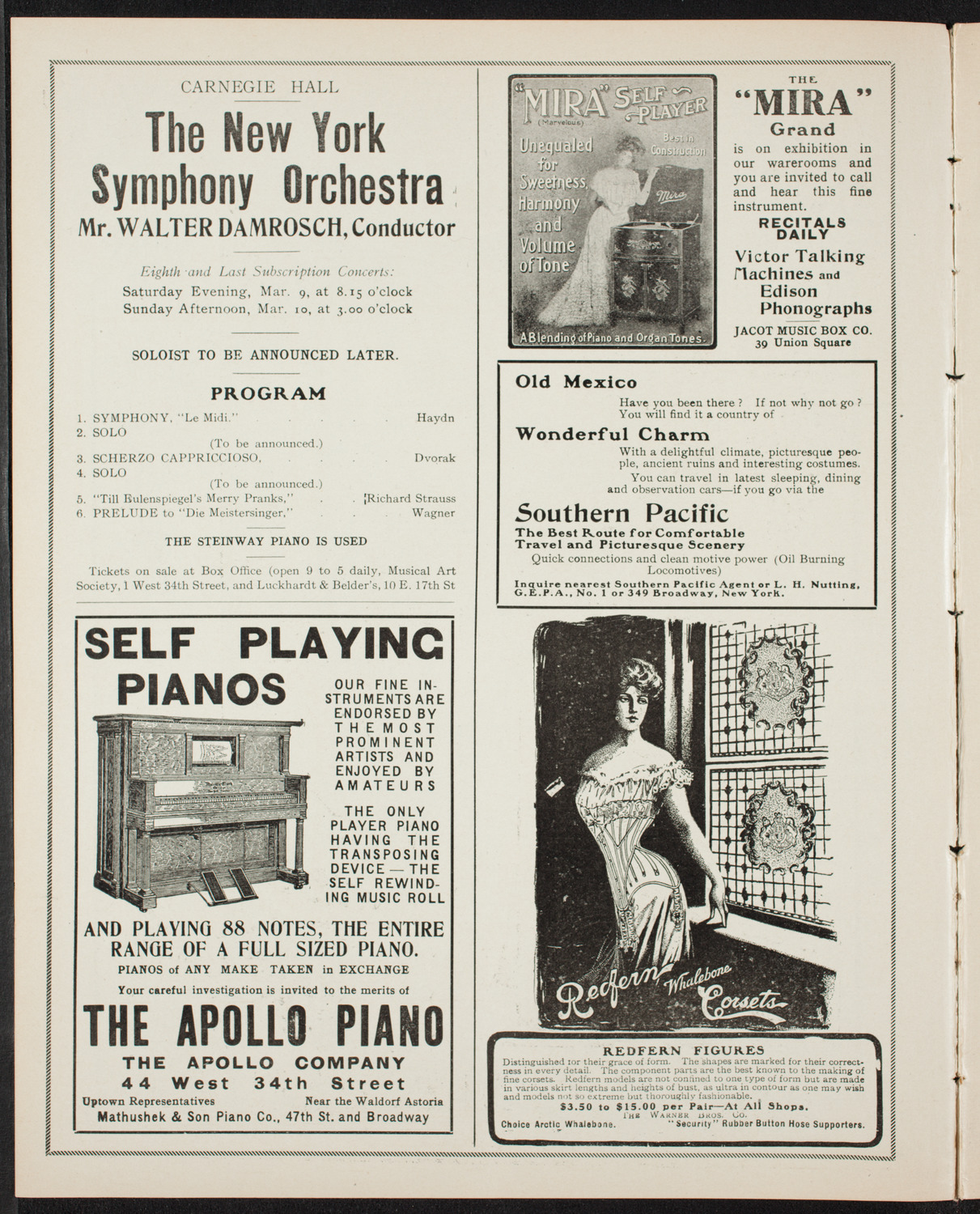 New York Philharmonic, February 8, 1907, program page 2