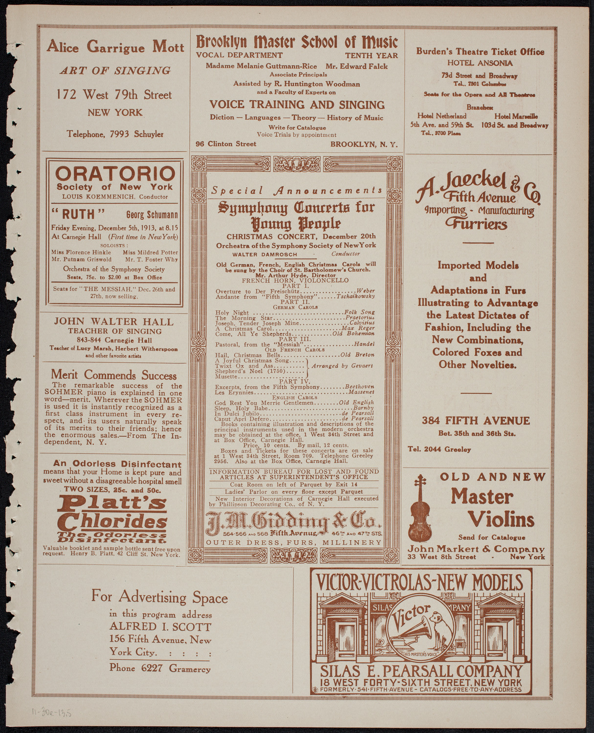 Elmendorf Lecture: Yellowstone Park, November 30, 1913, program page 9