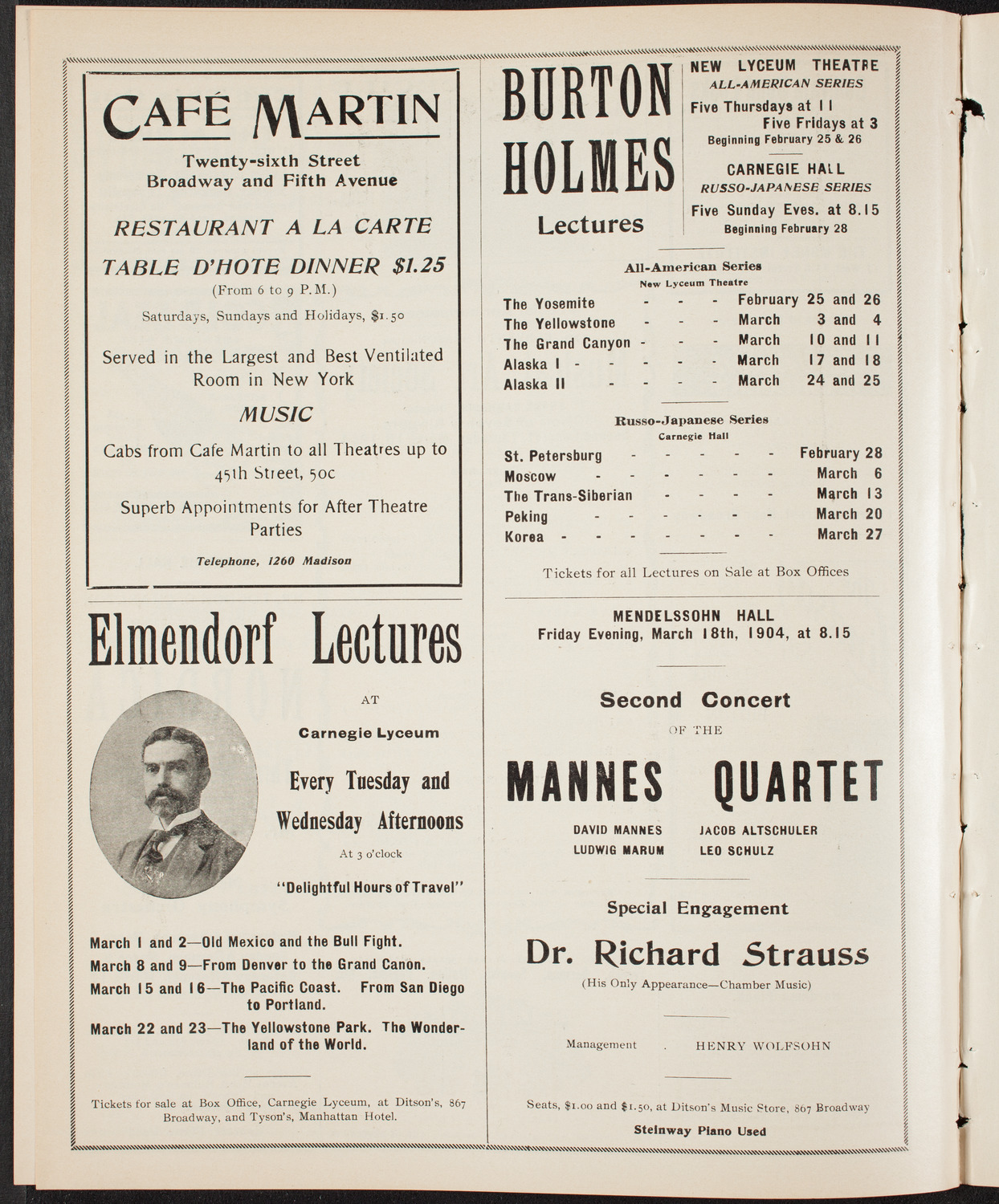 Ferruccio Busoni, Piano, February 25, 1904, program page 10