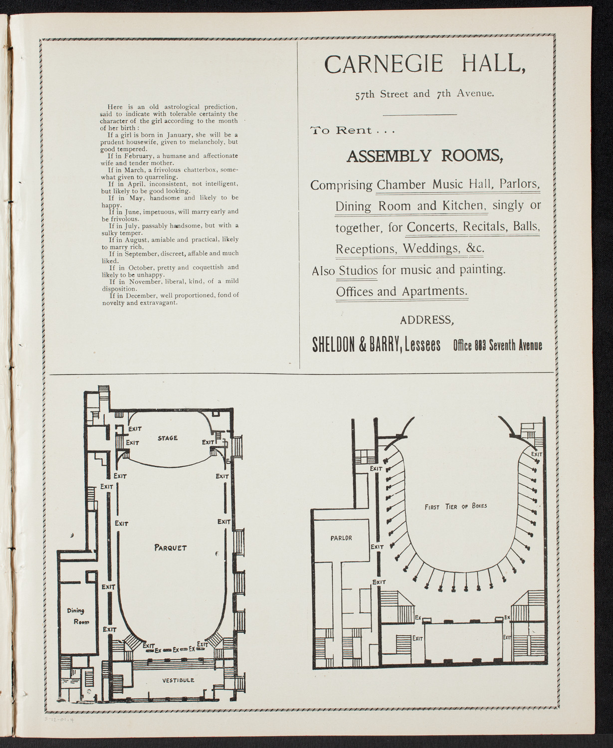 Lecture by Canon Schmitz Didier, March 12, 1901, program page 7