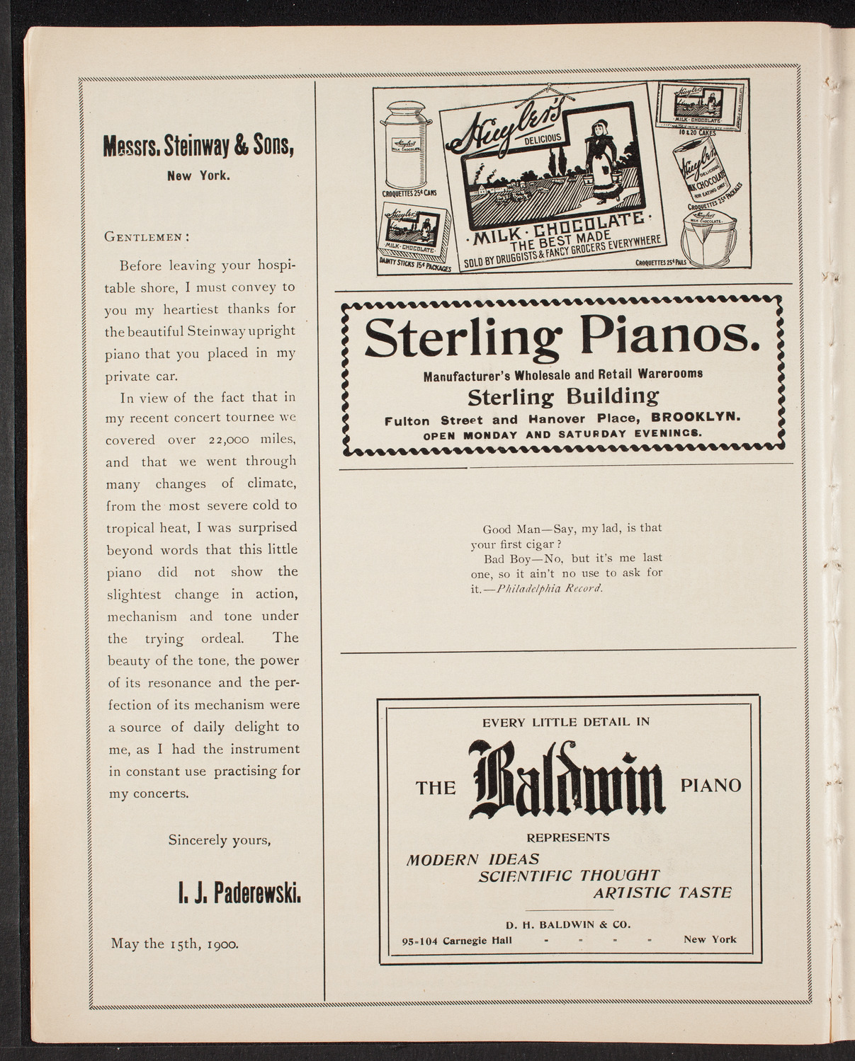 Sousa and His Band, October 4, 1903, program page 4