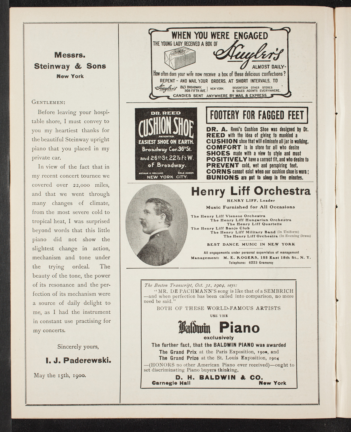 People's Symphony Concert, April 14, 1905, program page 4