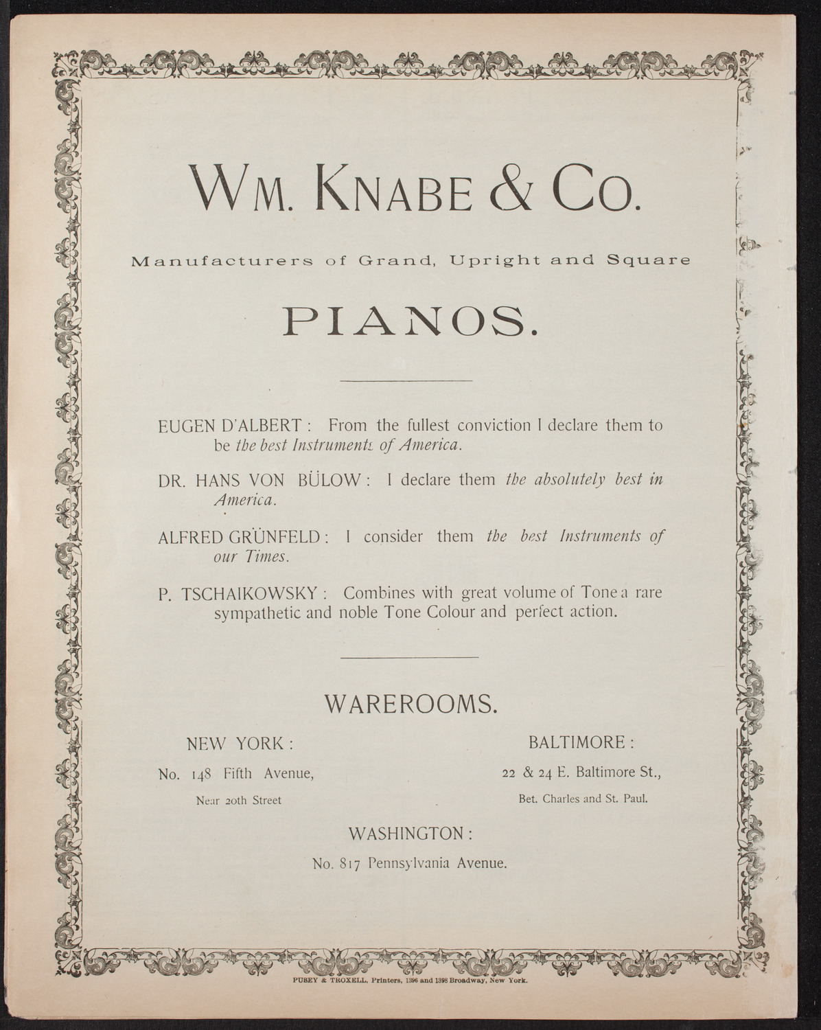 New York Symphony Orchestra, March 11, 1893, program page 8