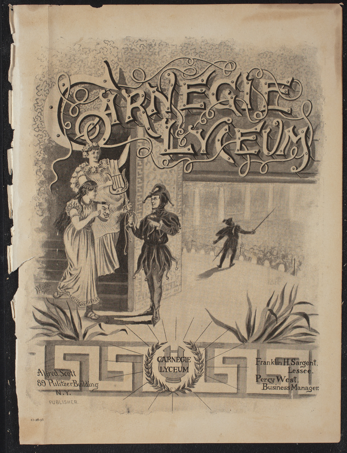 American Academy of Dramatic Arts, November 28, 1896, program page 1