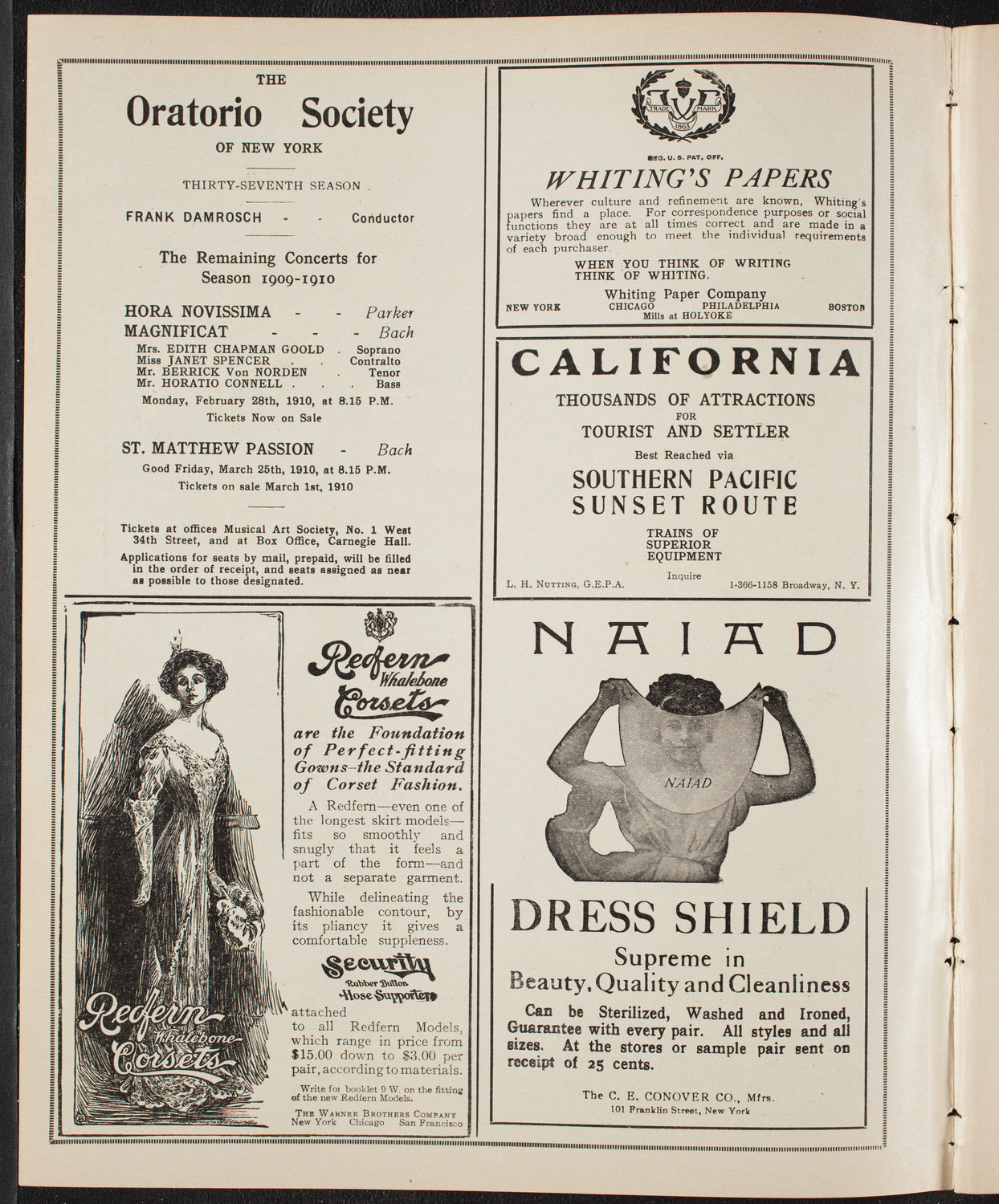 Boston Symphony Orchestra, February 24, 1910, program page 2