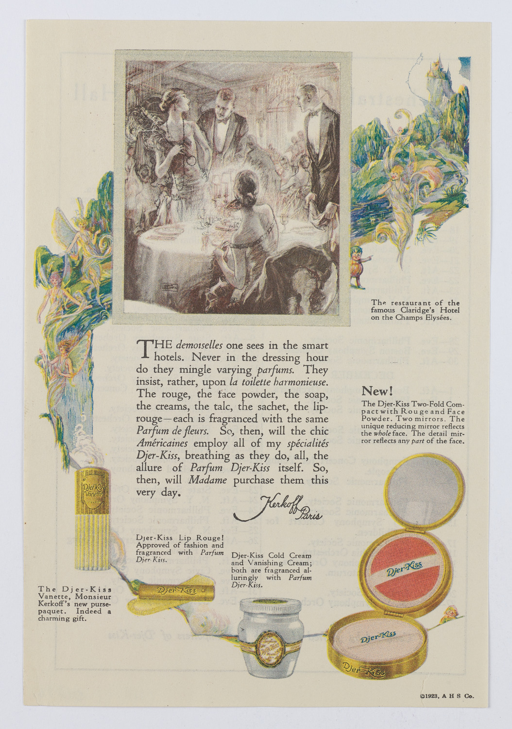 Djer-Kiss Cosmetics Orchestral Concert Schedules, 1923-1924