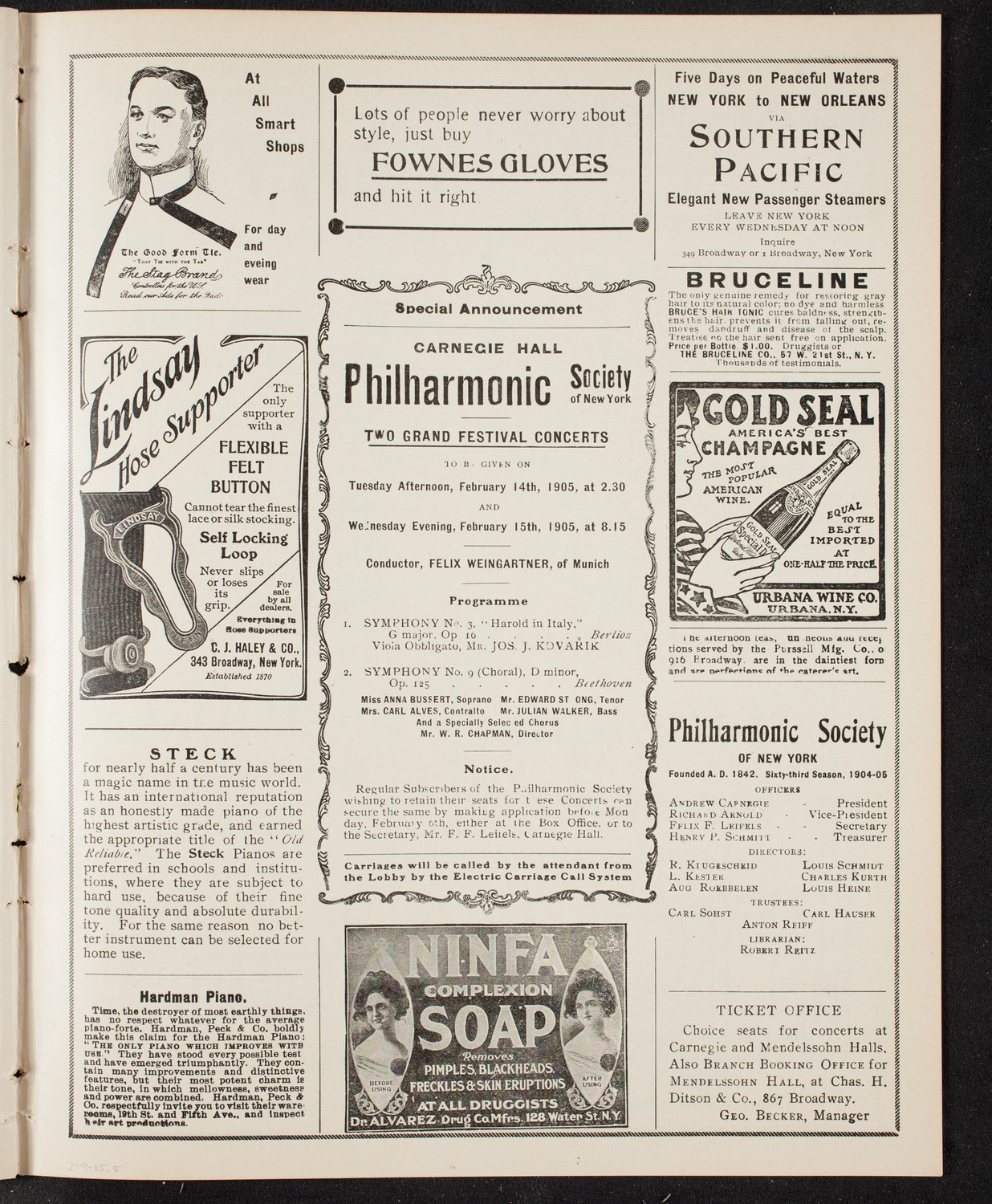 New York Banks' Glee Club, February 9, 1905, program page 9