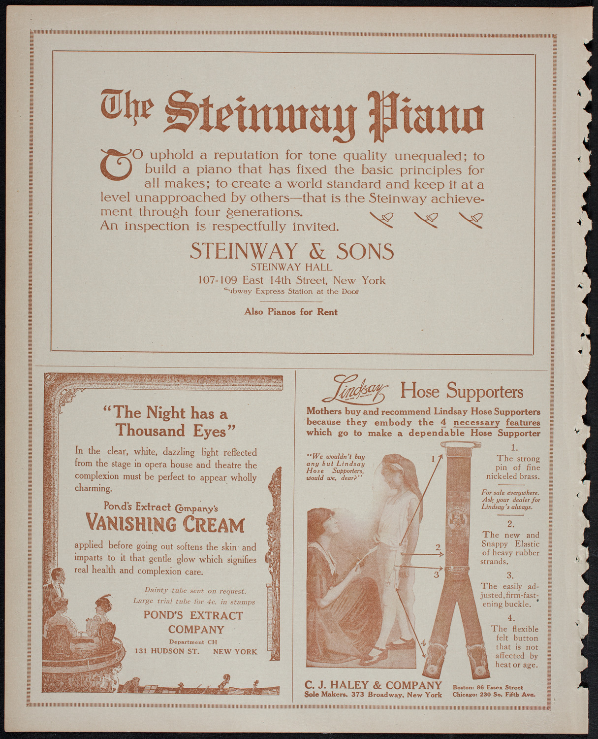 Elmendorf Lecture: The Nile Journey, December 14, 1913, program page 4
